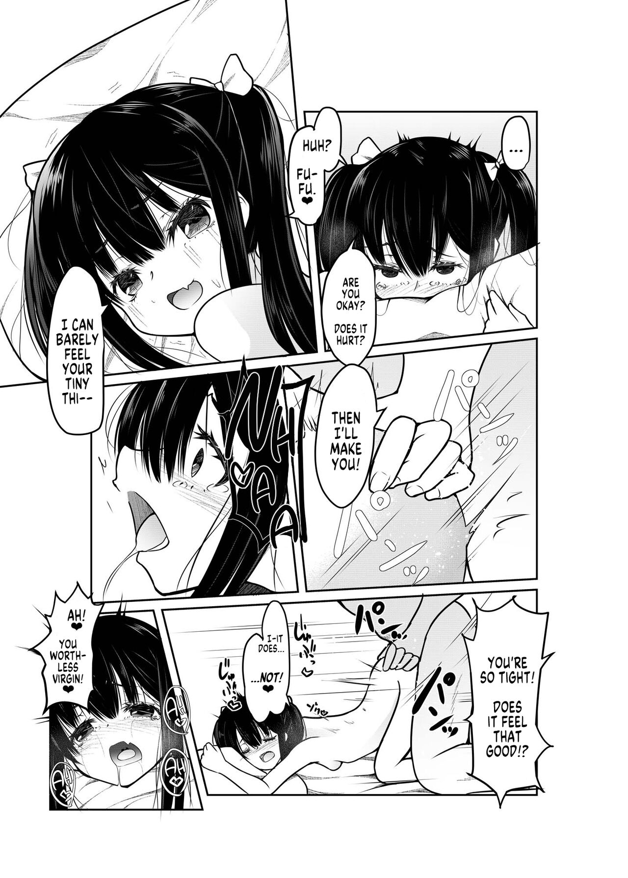 "Otona nanoni Doutei w Dassaa w" toka Aotte kita TS Mesugaki o Wakaraseru! | Teaching TS Mesugaki a Lesson! page 12 full