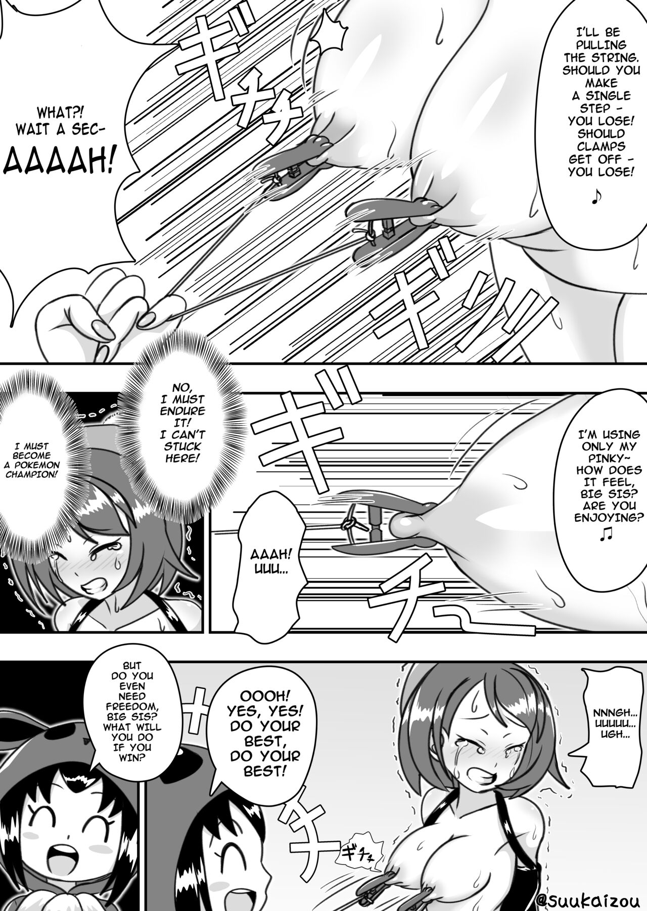 Yuri-chan, Pokemon pretend to be naked and take a walk with a nipple lead page 8 full
