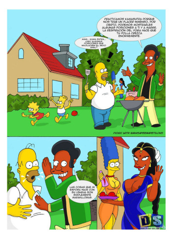 [Drawn-Sex] Picnic with Nahasapeemapetilons (The Simpsons) [Spanish] cover