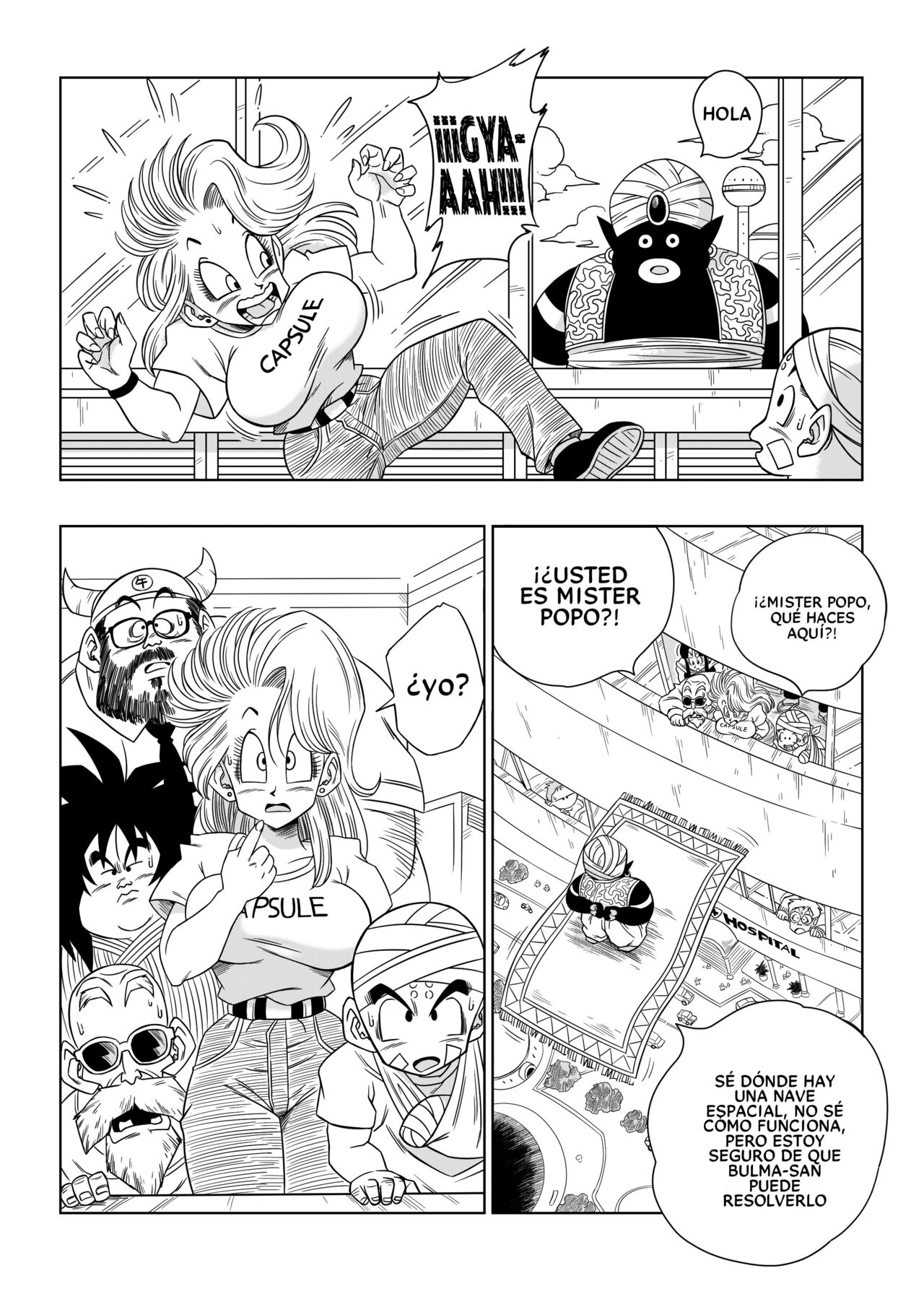 Dagon Ball - Bulma Conoce A Mister Popo - ¡Sexo Dentro De La Misteriosa Nave Espacial! page 3 full