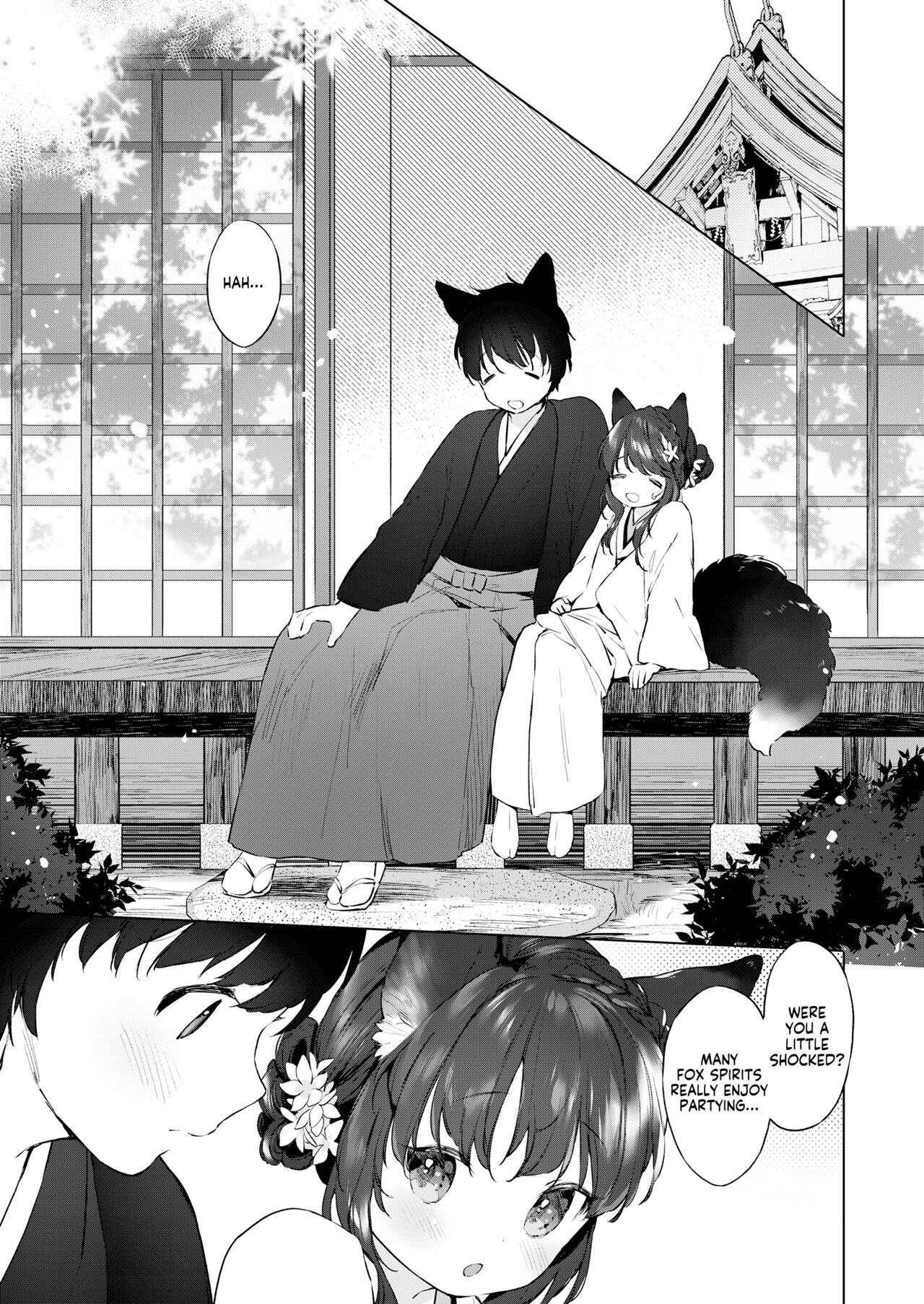 Yowai 200 Chai Okitsune-chan to Oshidori Fuufu Seikatsu. Dai 4 Wa | 200 Year Old Fox Girl and Her Happily Married Life. Part 4 page 9 full