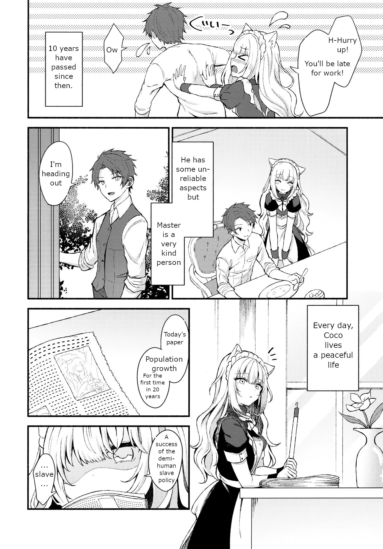 Moto Dorei no Nekomimi Maid to Shiawase Ecchi Suru Hon page 5 full