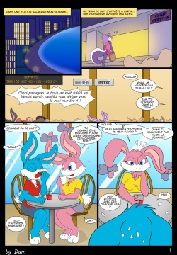 Toons on a train - french