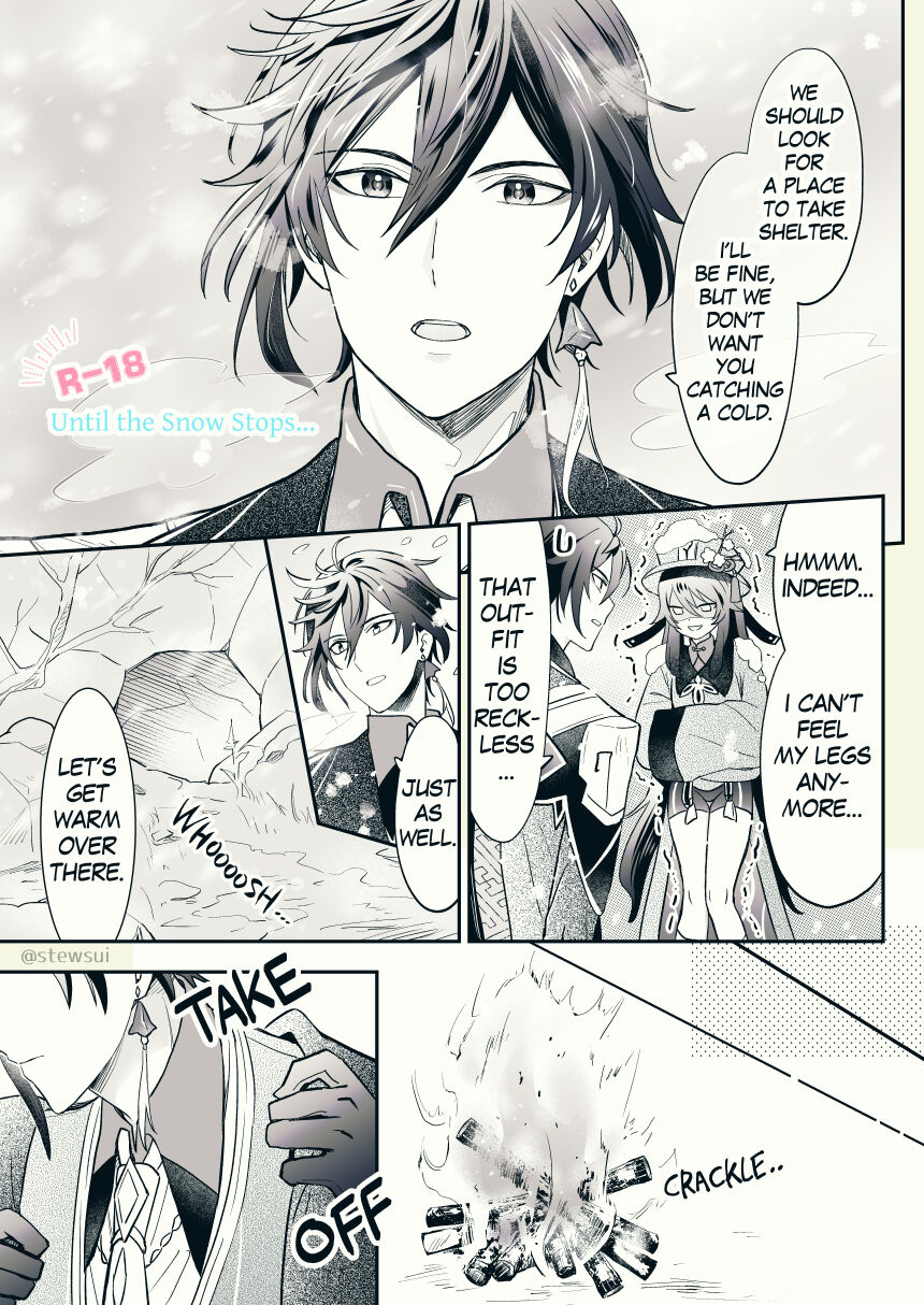 Zhongli x Hu Tao love story hentai doujinshi Ch. 7-8 page 4 full