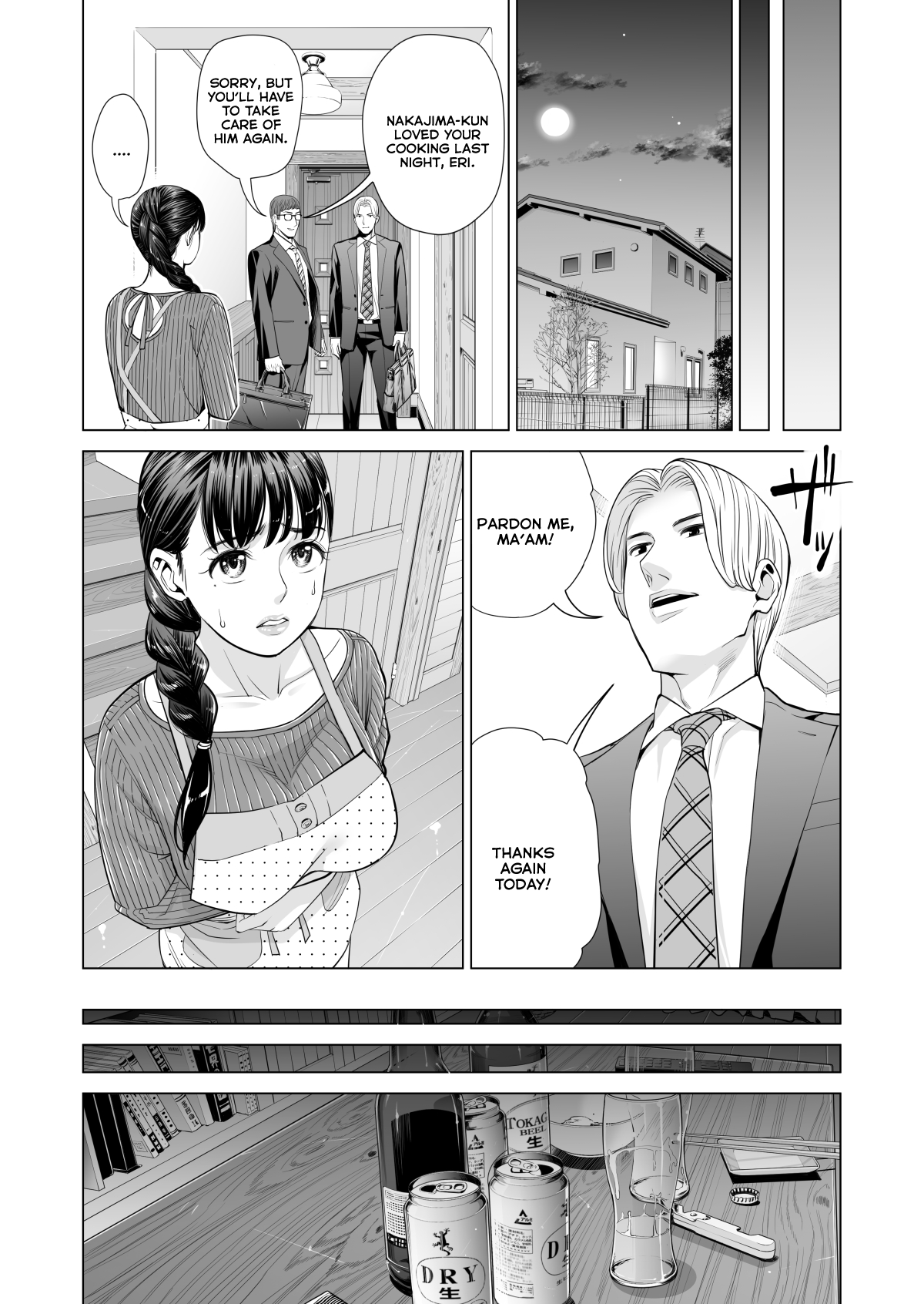 Tsukiyo no Midare Zake  Moonlit Intoxication ~ A Housewife Stolen by a Coworker Besides her Blackout Drunk Husband ~ Chapter 2 page 10 full