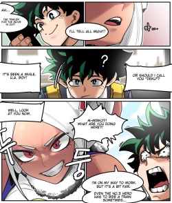 Deku meets Mirko on a Train and Fucks Her