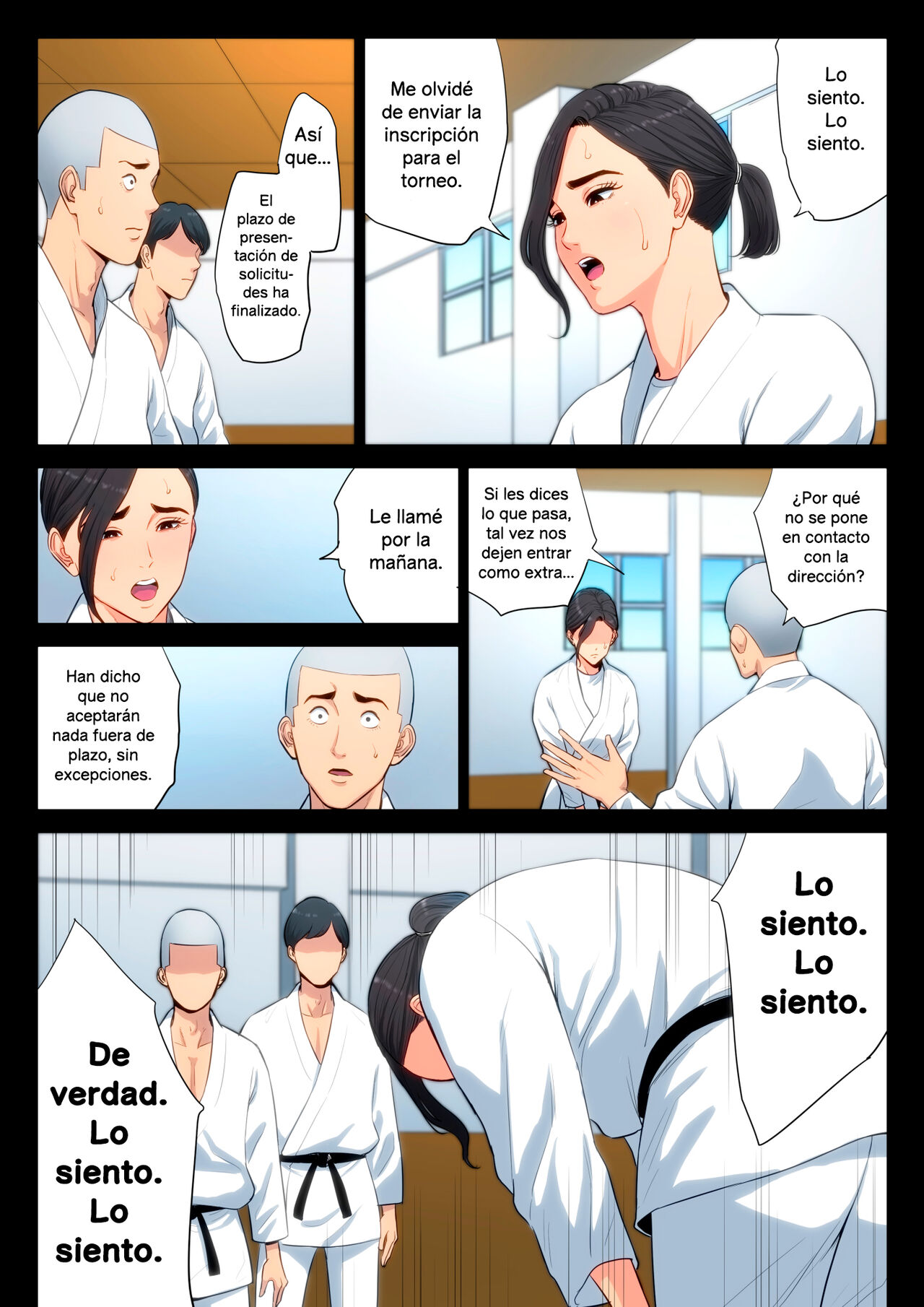 Juudoubu Komon no Onna Kyoushi ga Tsumihoroboshi no Tame ni Buin-tachi ni Mawasareru Hanashi. | La historia de una asesora de un club de judo que es llamada por los miembros de su club para expiar sus pecados. page 12 full