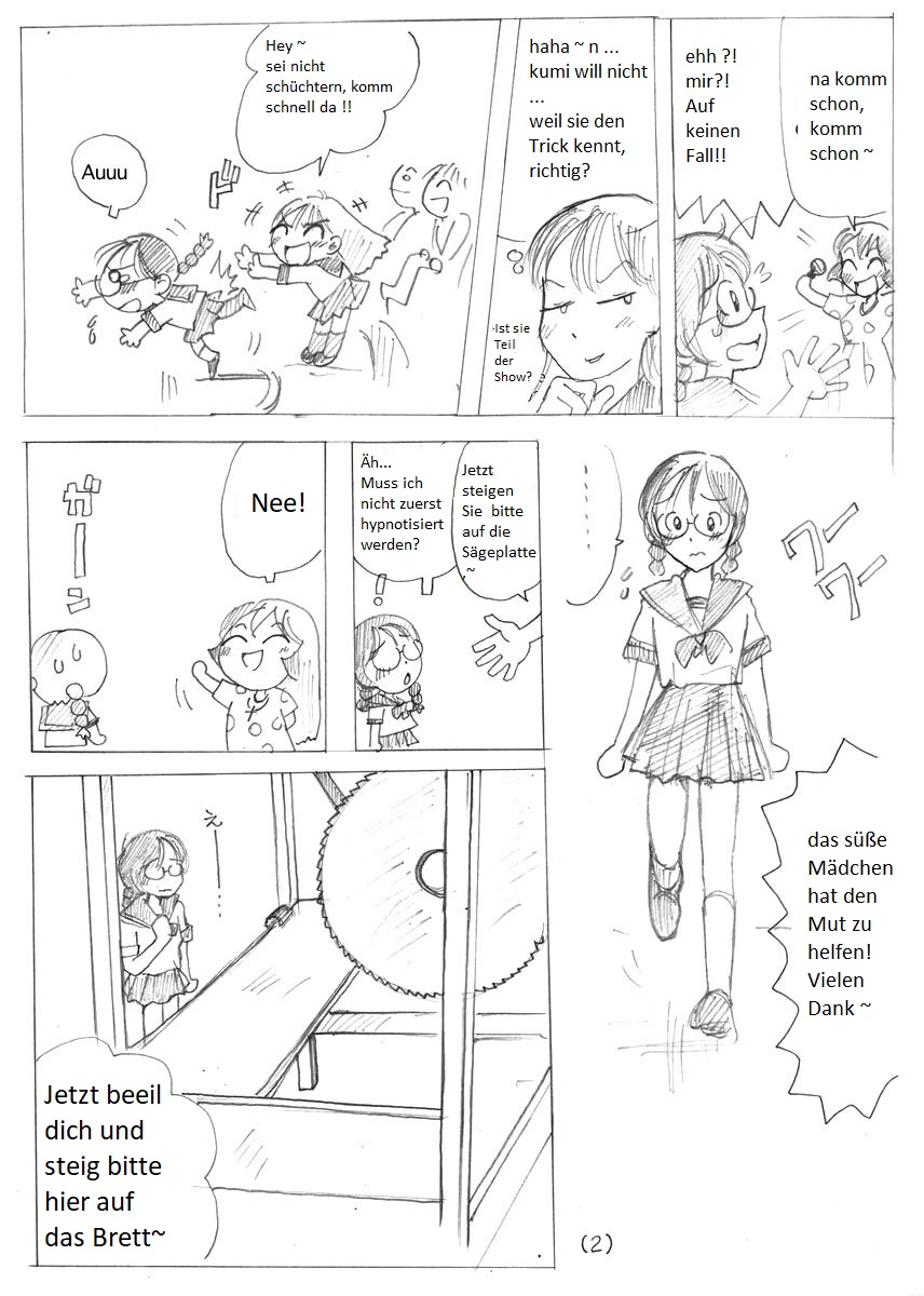 Zenjidou Ningen Setsudanki I Angstshow Schneiden des menschlichen Körpers page 2 full