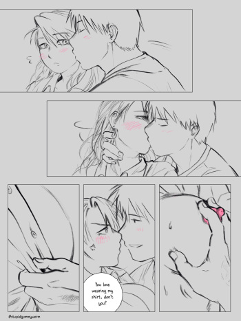 [stupidgummyworm] Kitchen (fullmetal alchemist: riza hawkeye + roy mustang)[english] cover