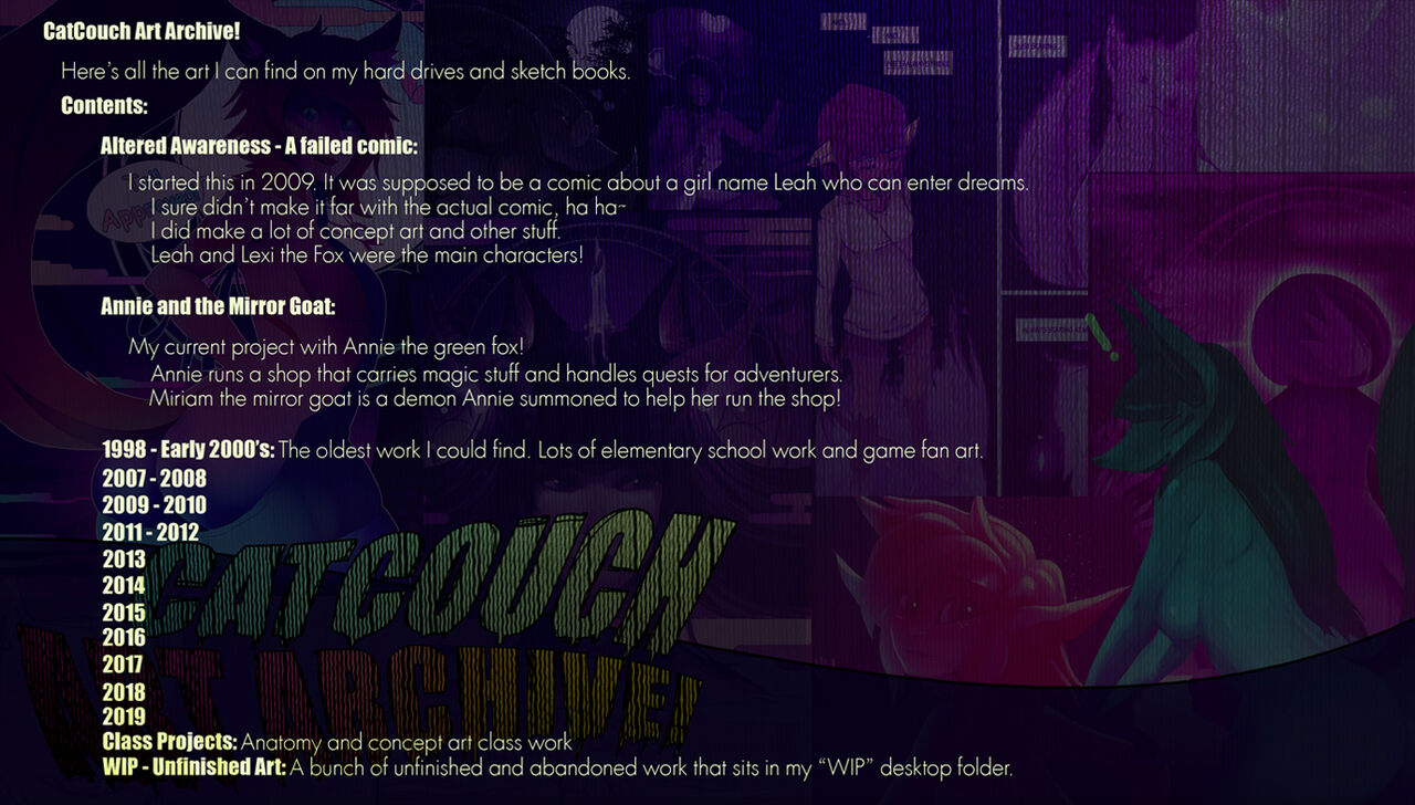 Catcouch Art Archive! 1998-2000 & 2007-2019 Part 2 page 2 full