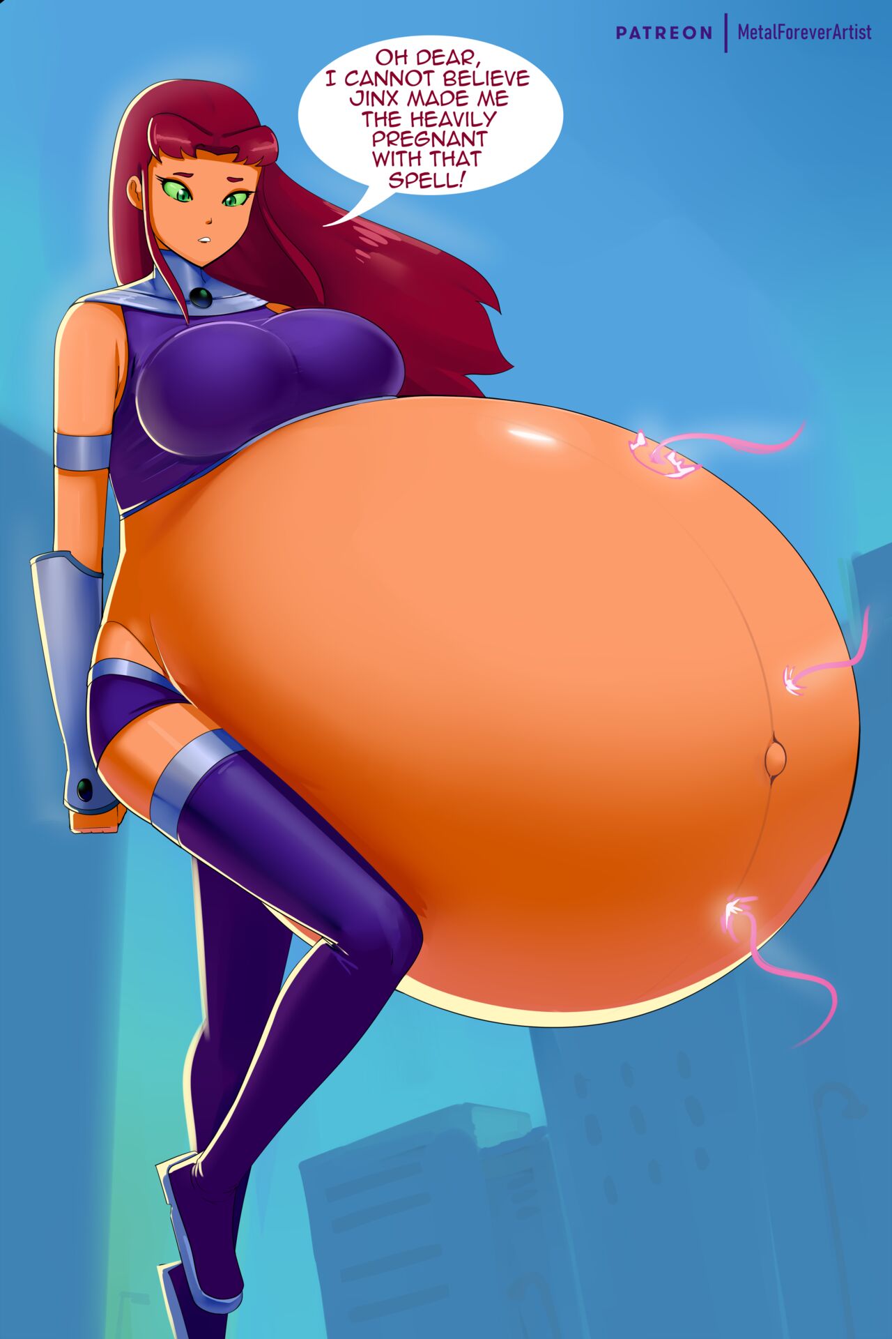 Voracious Starfire + Digestion, Stuffing & Preg Alts page 11 full