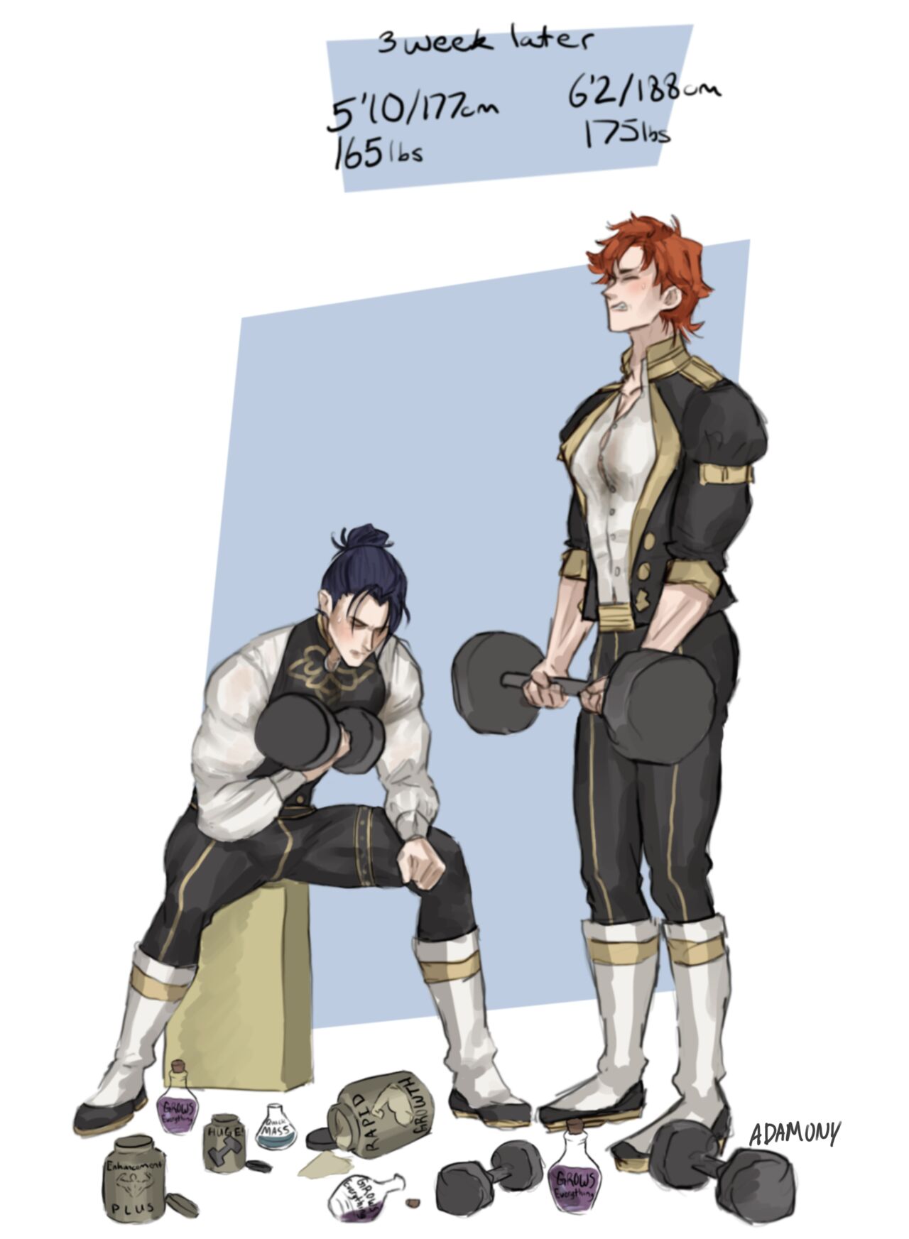 Felix and Sylvain Hit the Weights page 2 full