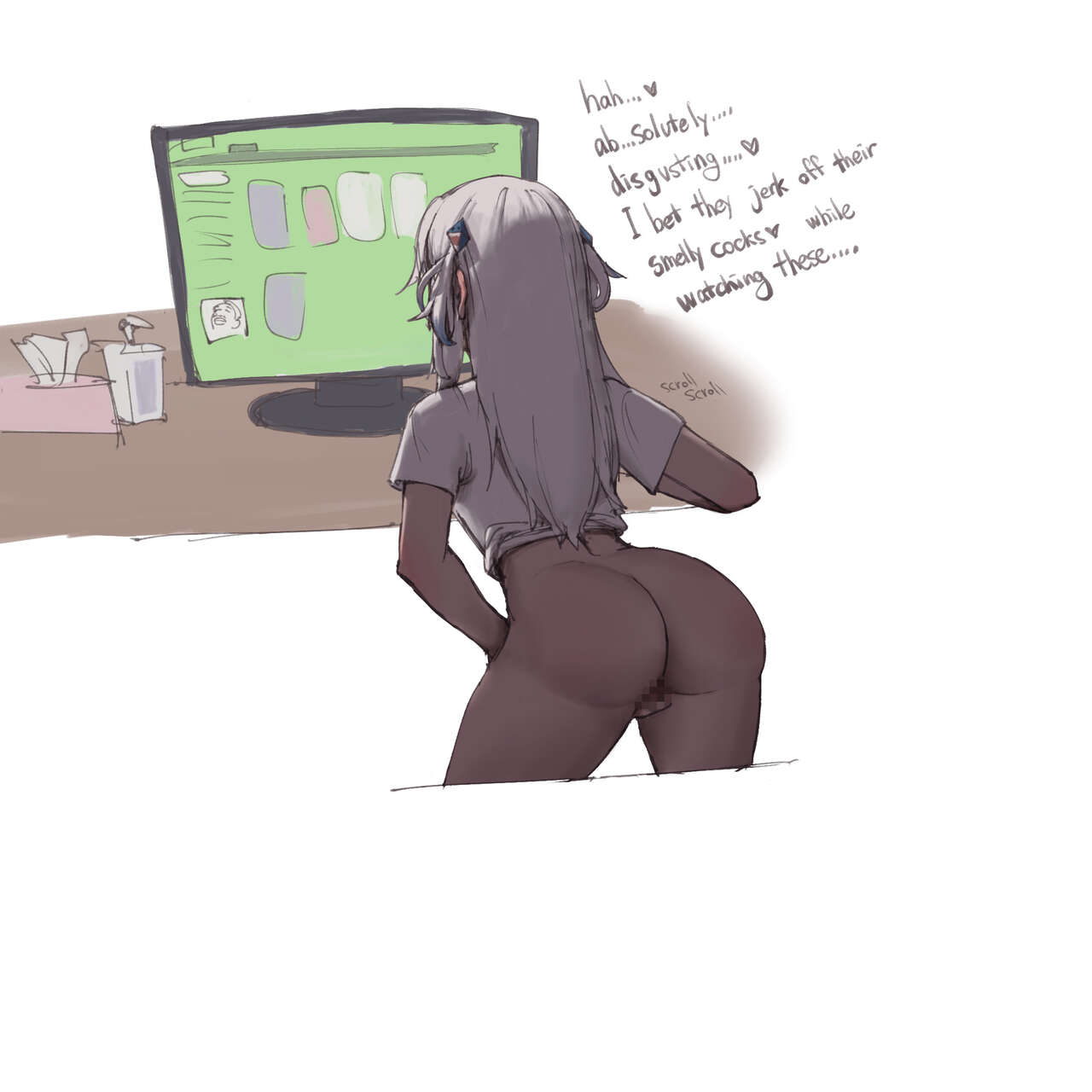 gawr gura looking at her own lewds page 2 full