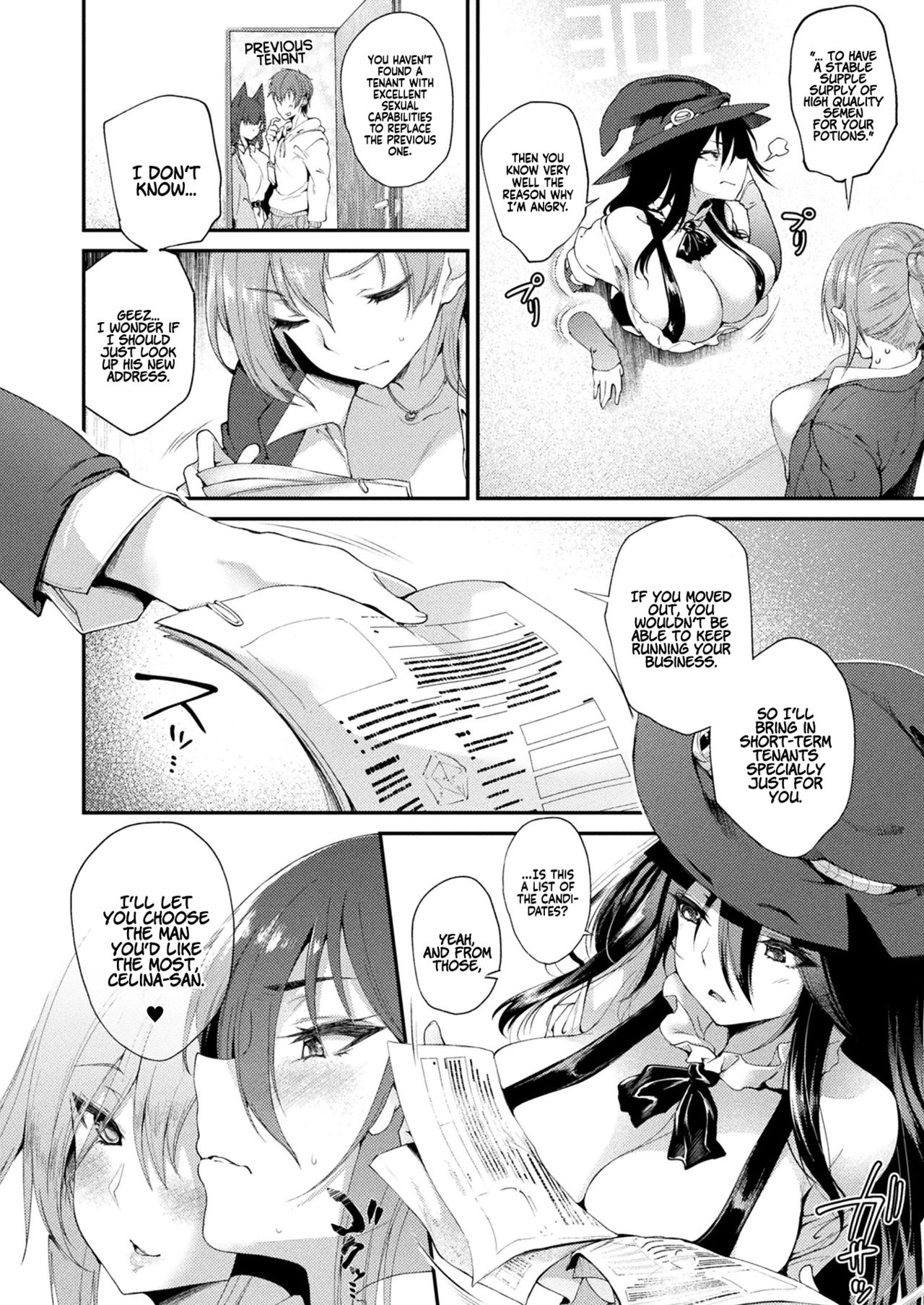 Kabeana Tsuki Juukyo e Youkoso 301-goushitsu Majo Celina no Baai | Welcome to the Residence with a Glory Hole. Room 301 Witch Celina’s Case 1-2 page 2 full