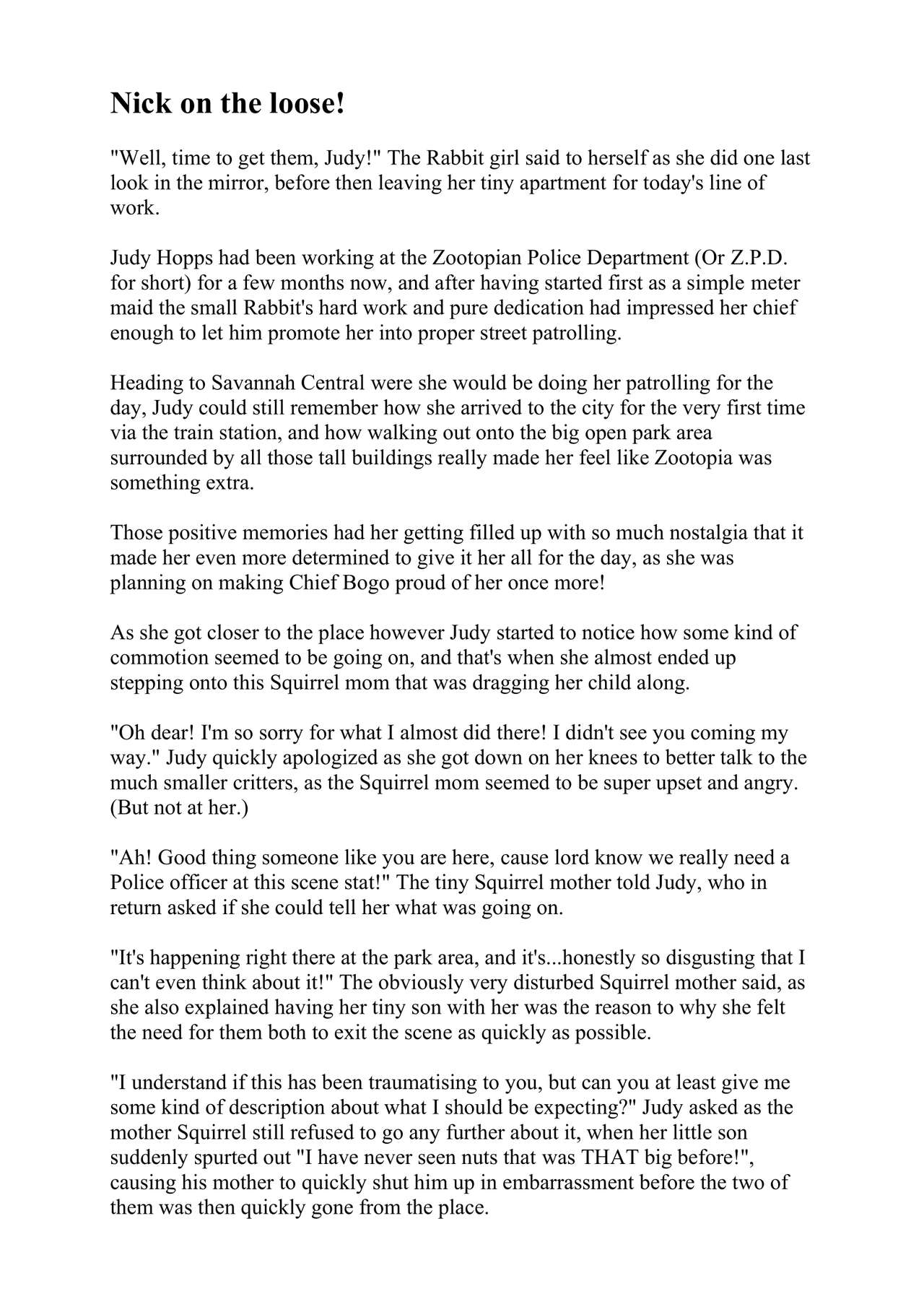 Nick on the loose! page 1 full
