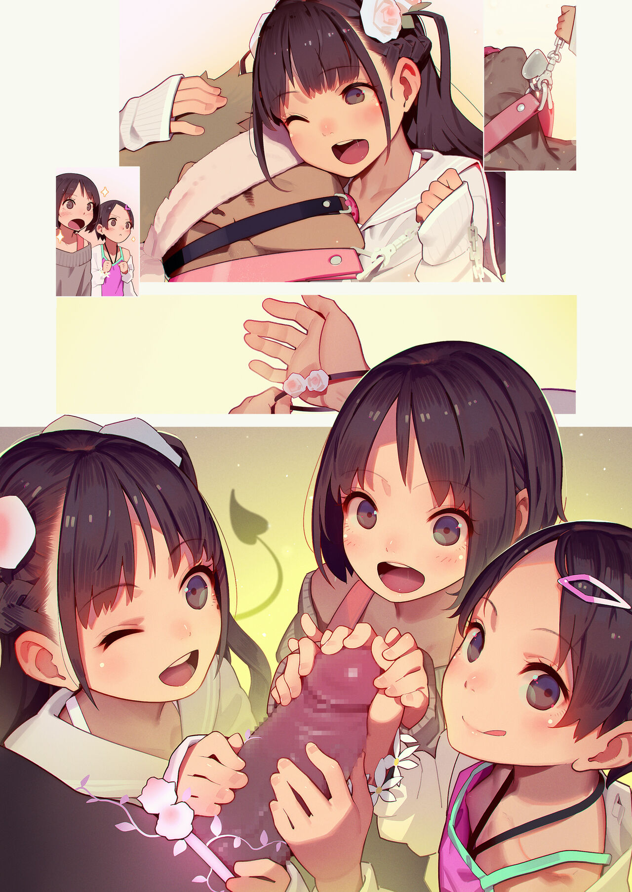 Tiny Evil 5 Part 2 - 淫魔少女３人におちんちん遊ばれる本 page 4 full