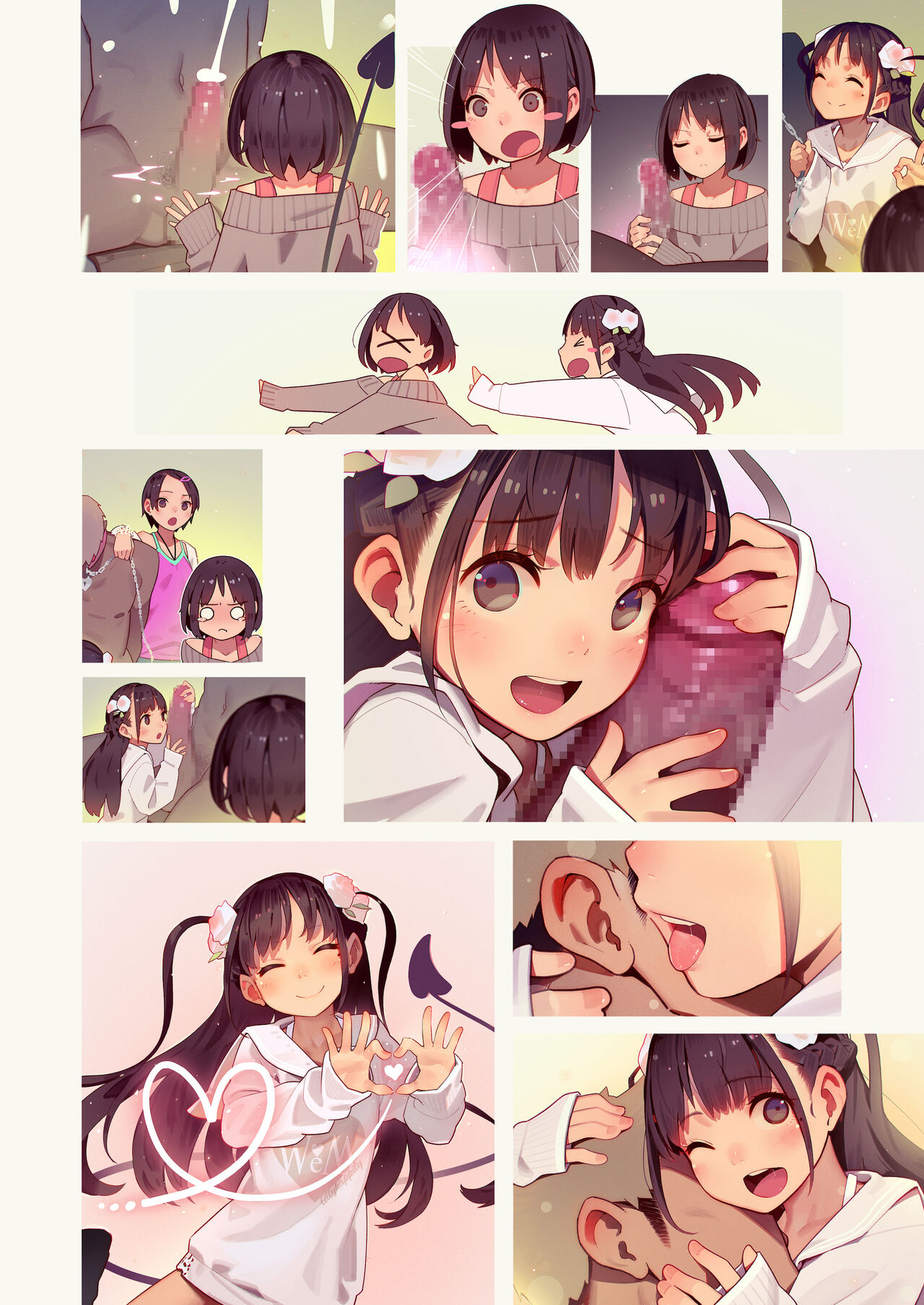 Tiny Evil 5 Part 2 - 淫魔少女３人におちんちん遊ばれる本 page 6 full