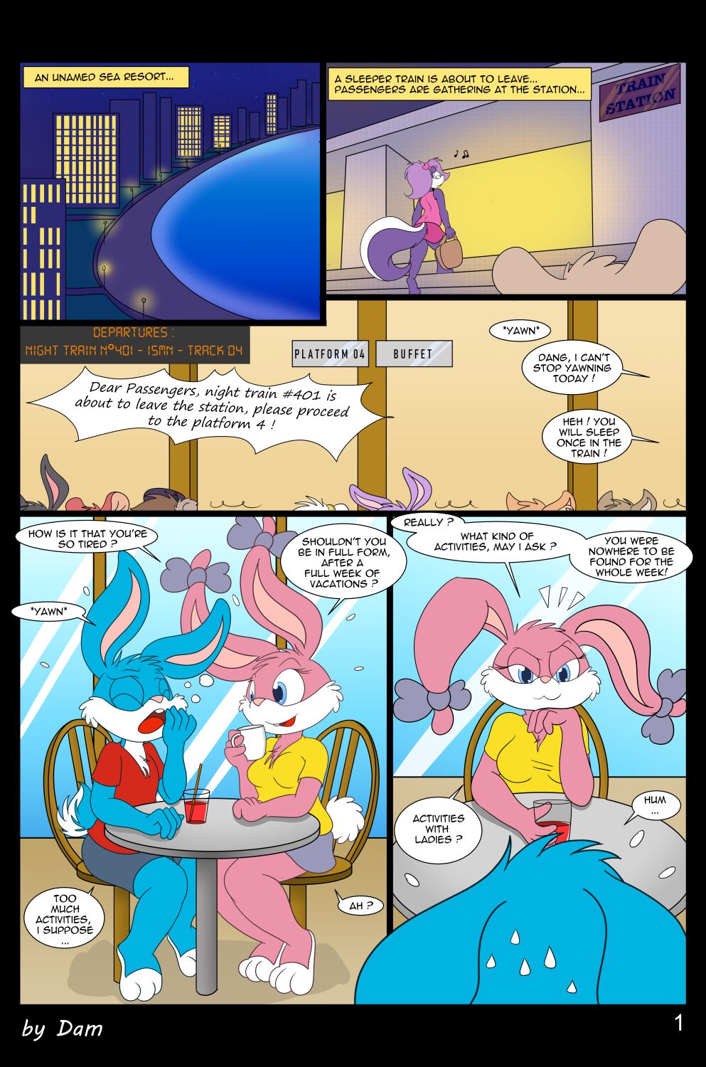 Toons on a train - english page 1 full