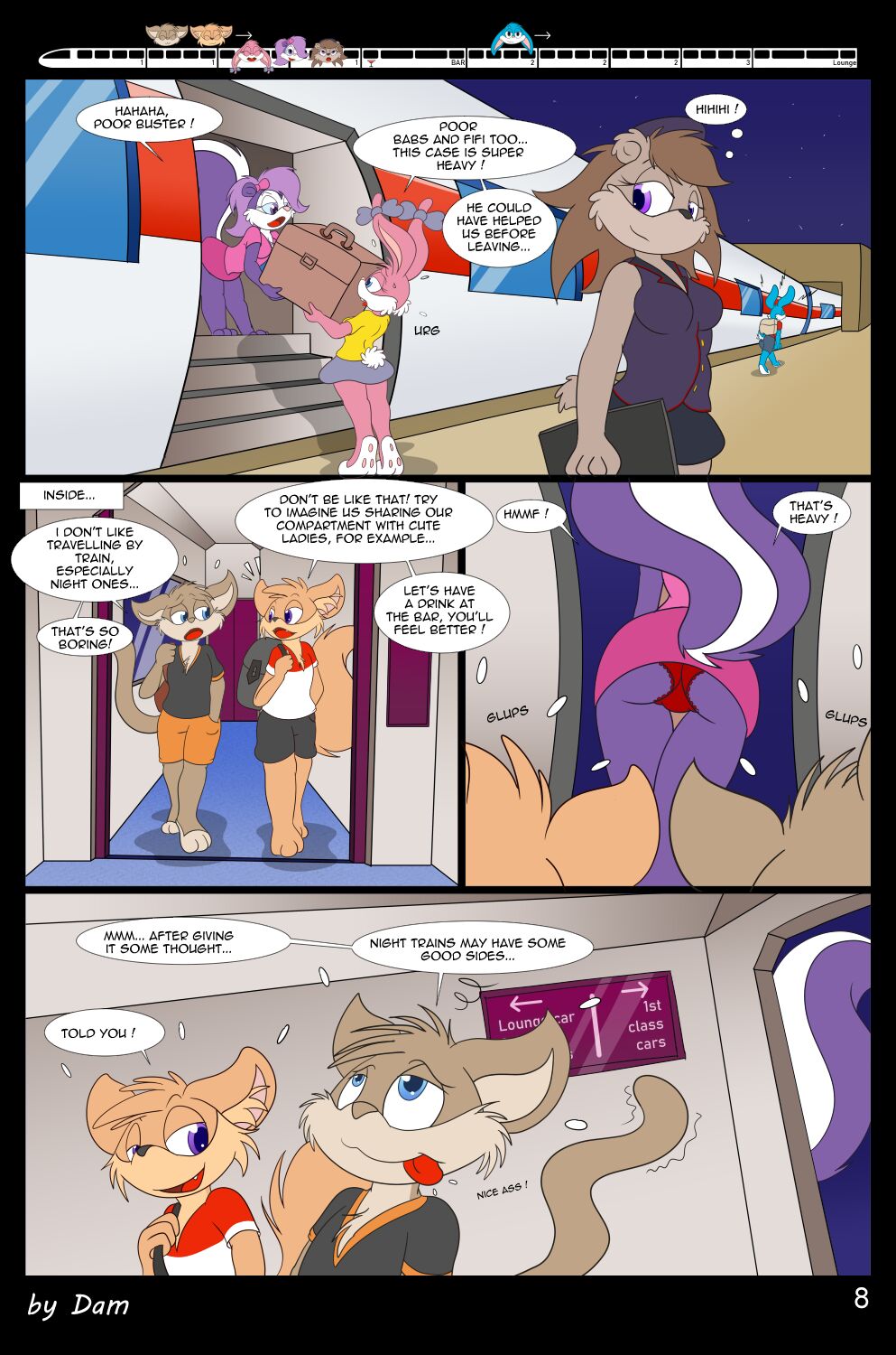 Toons on a train - english page 8 full