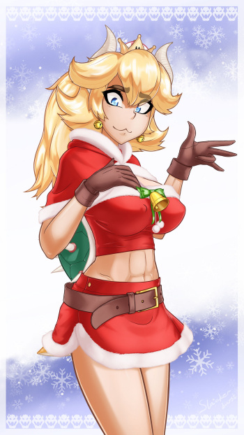 (Slackerburst) Bowsette Xmas cover