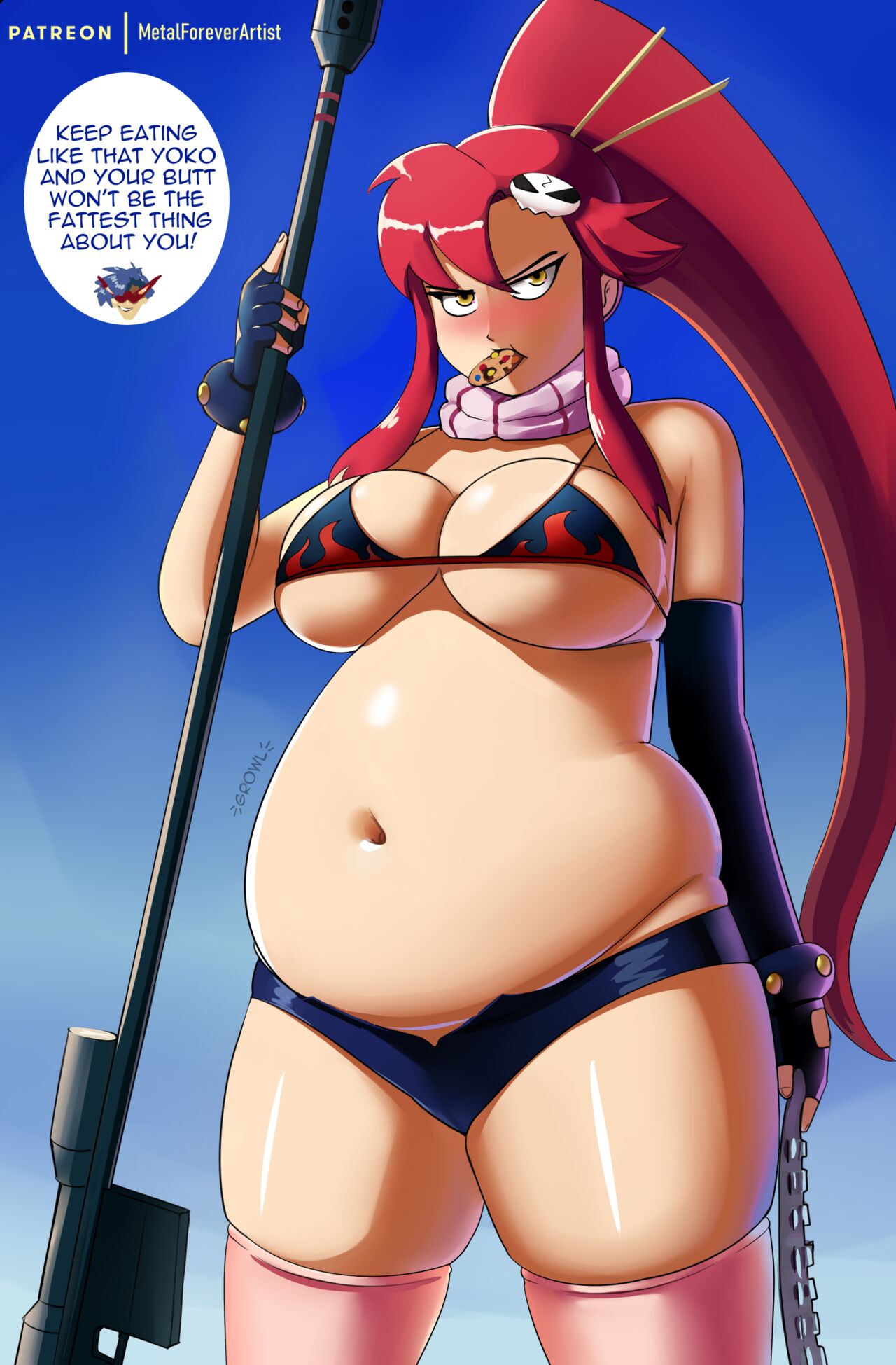 Plump Yoko + Fatter, Preg, Stuffed & Sweaty Alts page 10 full