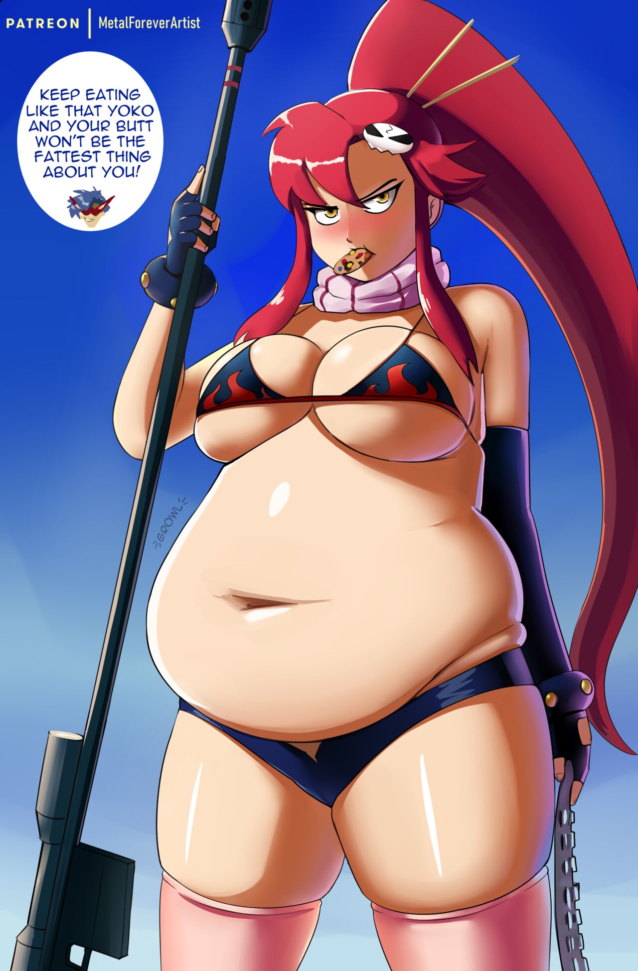 Plump Yoko + Fatter, Preg, Stuffed & Sweaty Alts page 3 full
