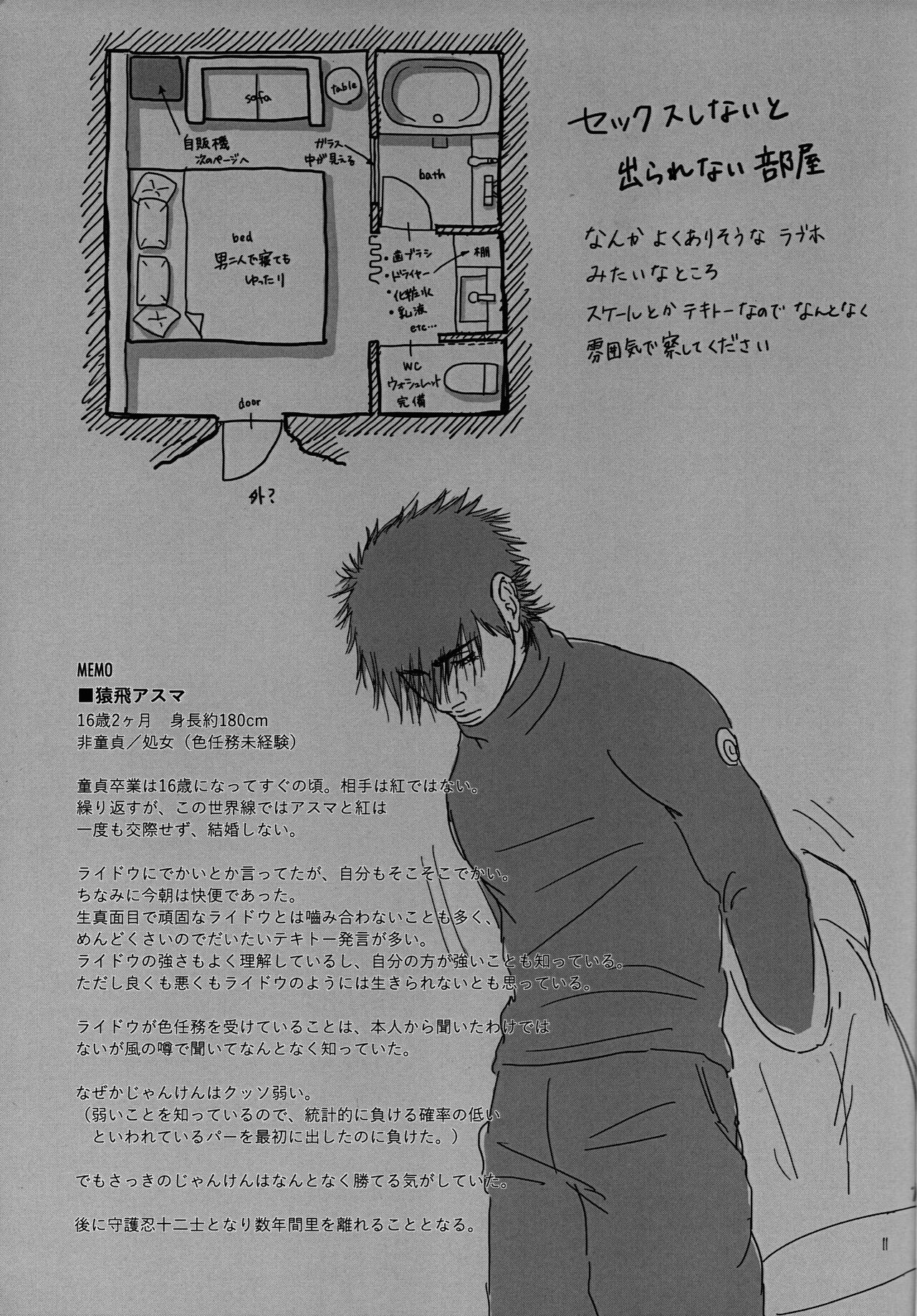 Sekkusu shinai to derarenai heya ni tojikomerareta asuma to raidou page 12 full