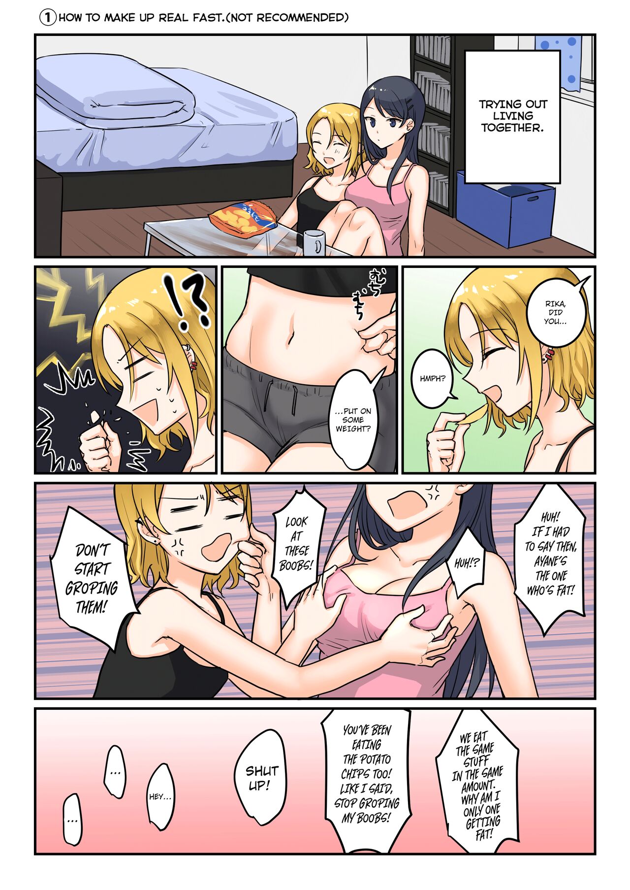 1RT de Nakawarui Nonke Joshi-tachi ga 1-byou Kiss suru Series - Otameshi Dousei shiteminai? page 2 full