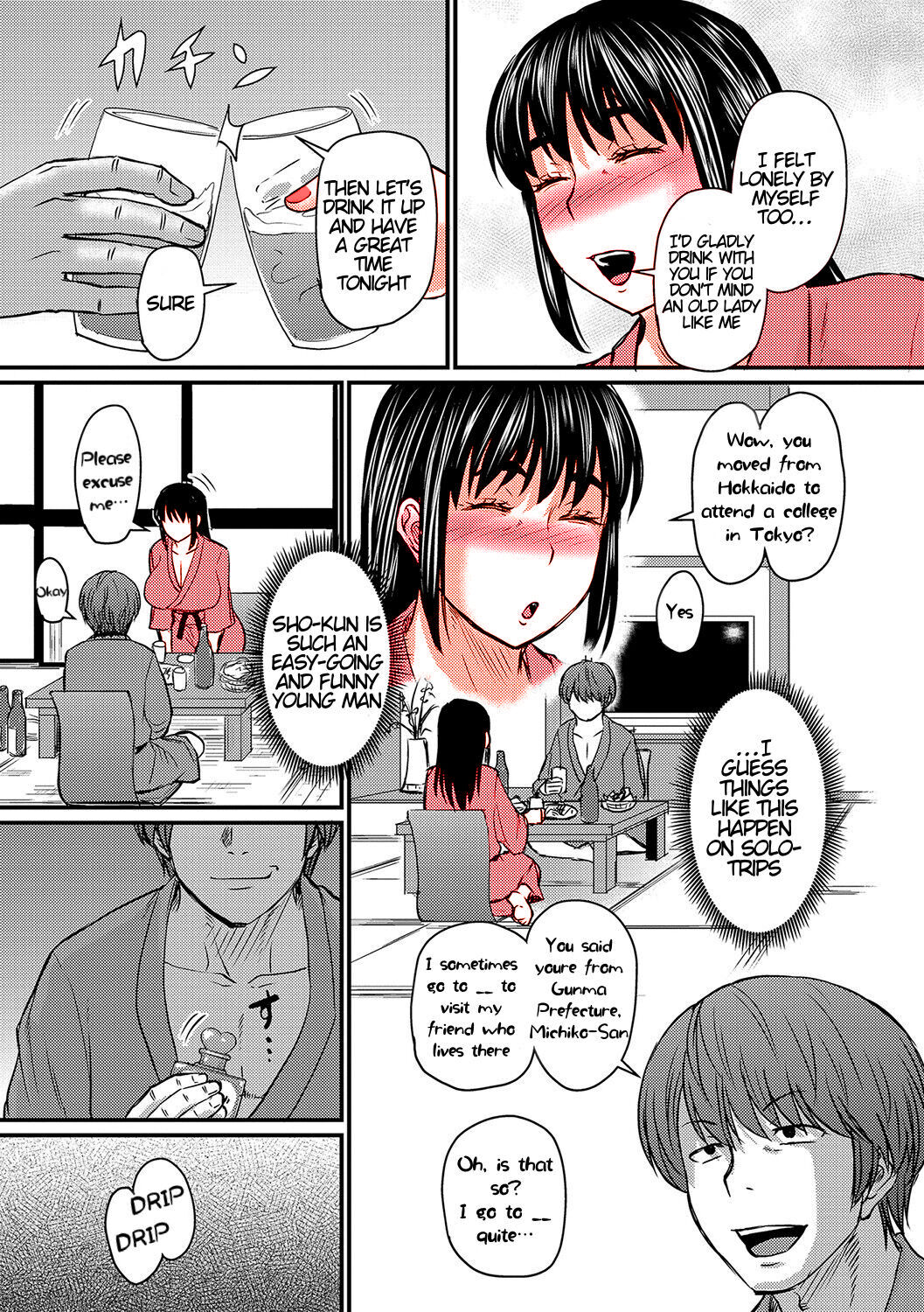 Okaa-san no Hitoritabi | Mom’s Solo Trip    50% Colored page 7 full