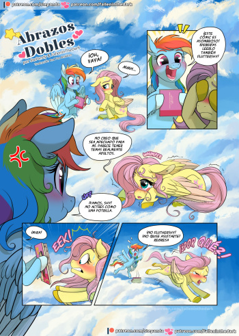 [StePandy] Double Cuddles / Abrazos Dobles (My Little Pony: Friendship Is Magic) [Spanish] [Red Fox Makkan] cover