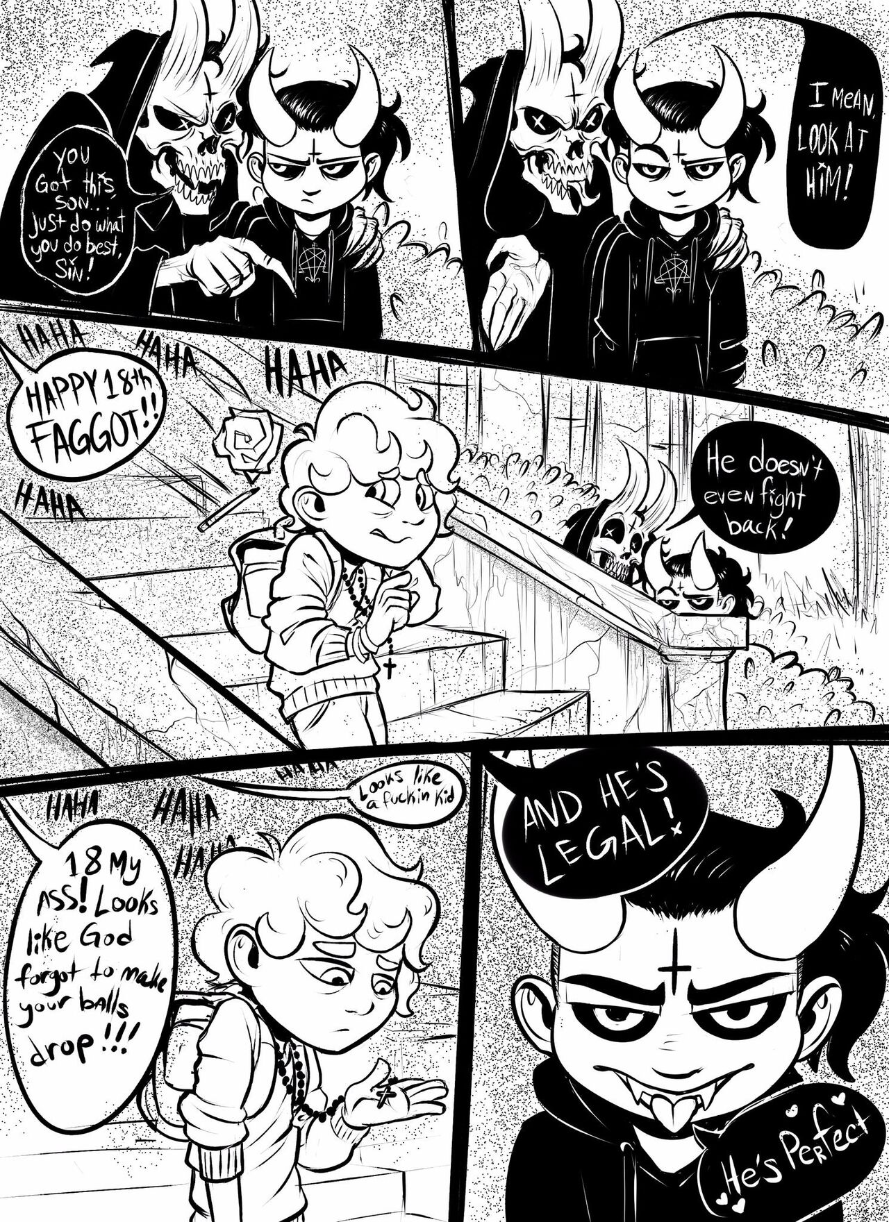 Christian Boy x Demon Boy page 1 full