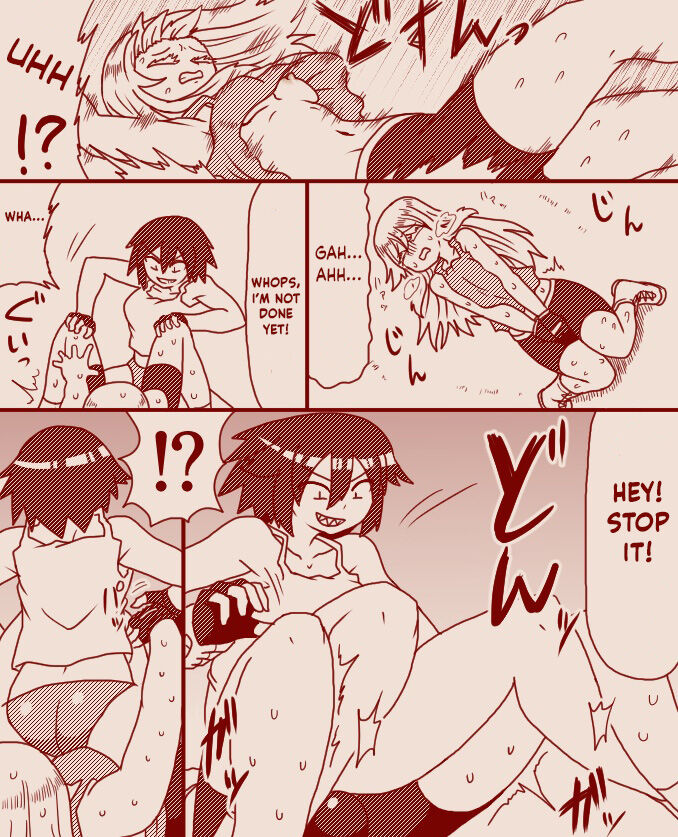 A futanari girl gets her balls hurt during body check page 12 full