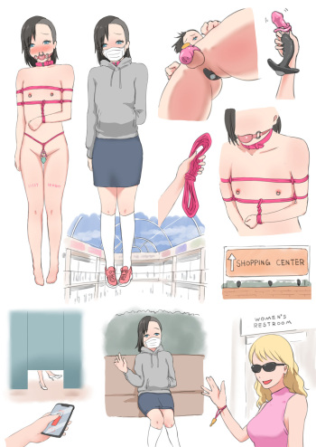 [Pixiv-3279288] Sissy chastity belt in public bondage cover