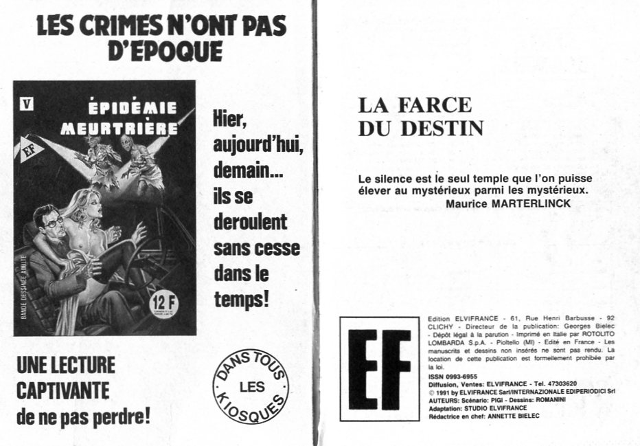 Elvifrance Série blanche 28 La face du destin - Encre meurtrière page 2 full