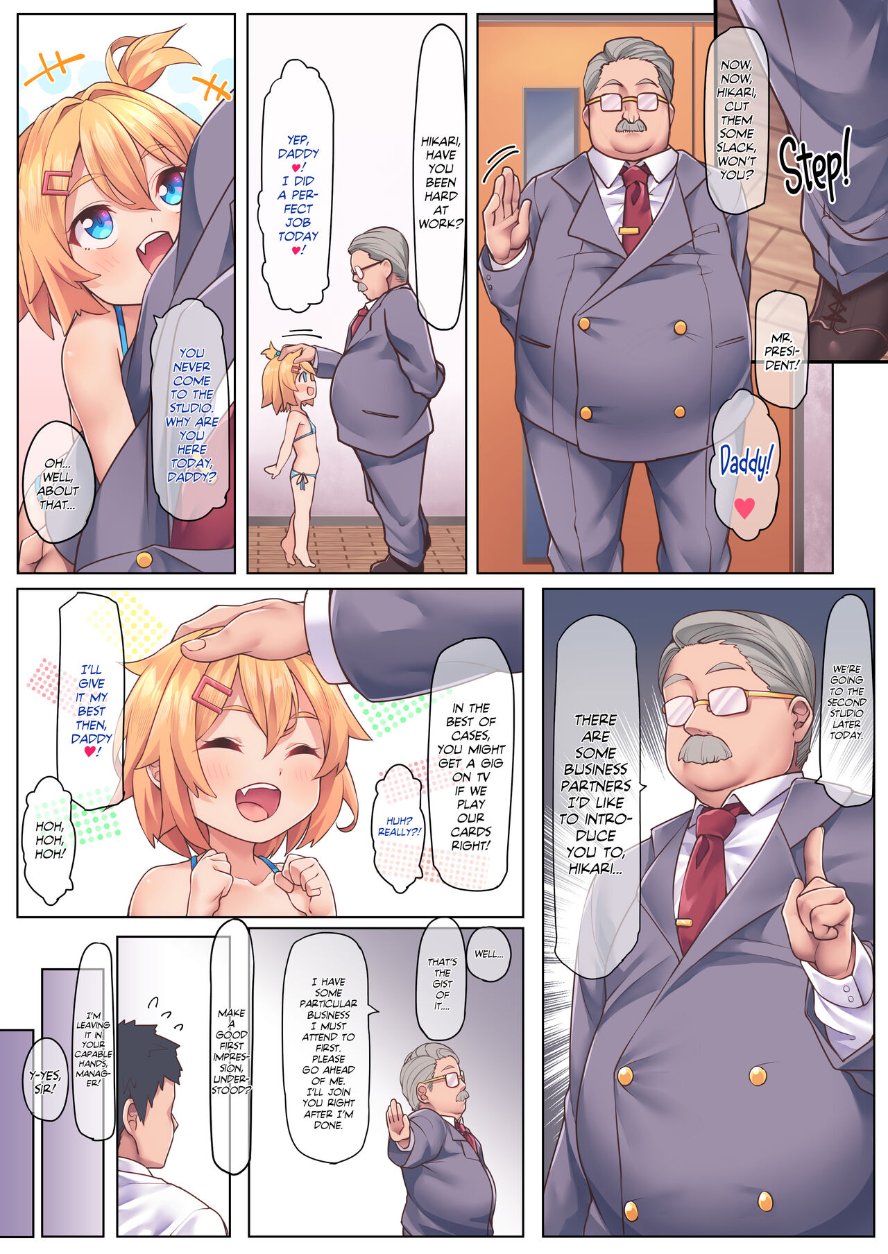 Papa Daisuki | Spoiled brat Hikari Nine years old page 8 full