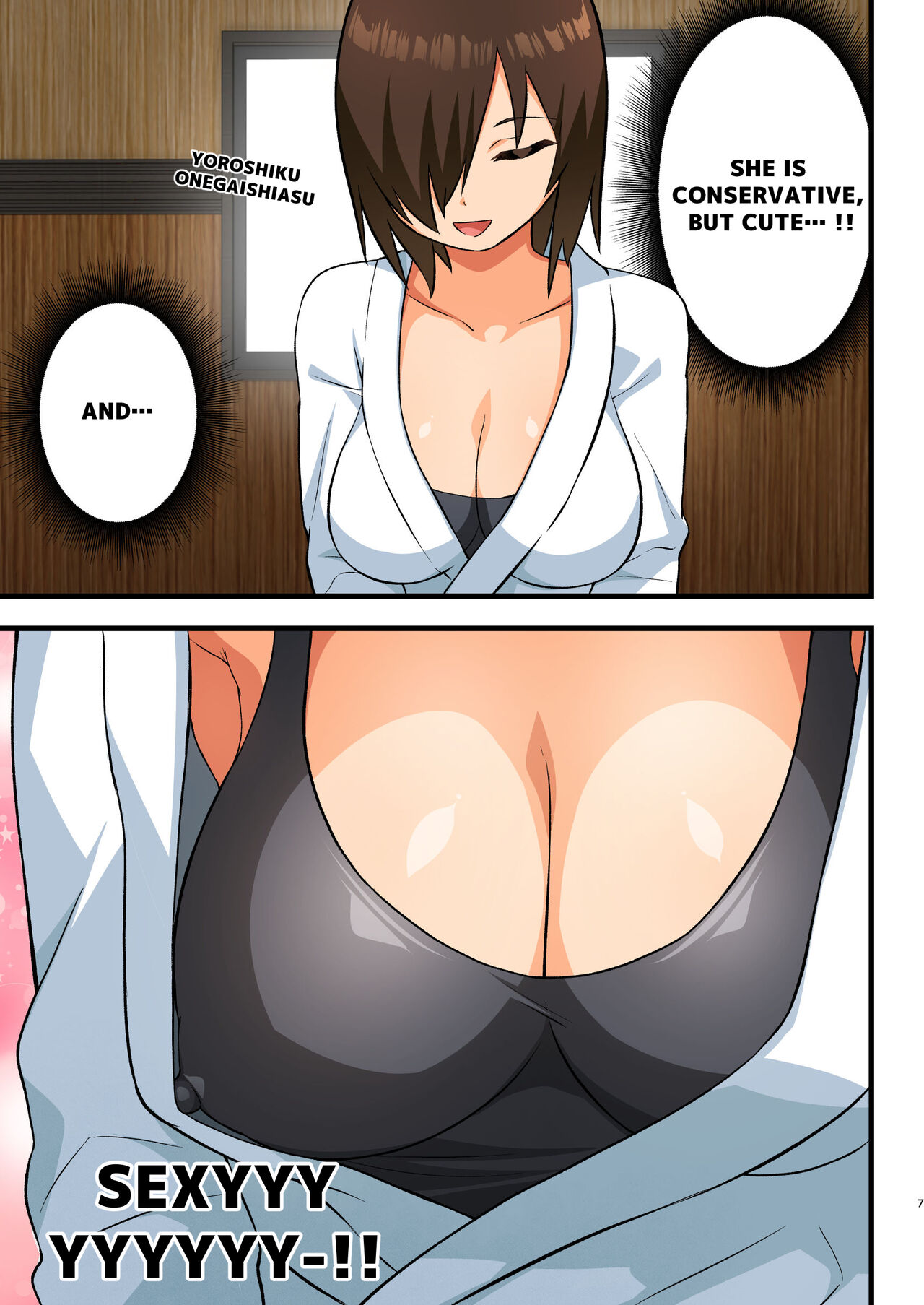 Tatakae! Yoshimura-san! 1 ~Otoko wa Full Bokki Oazuke NTR~ - FIGHT! YOSHIMURA-SAN! 1 - man with full erection on hold page 6 full