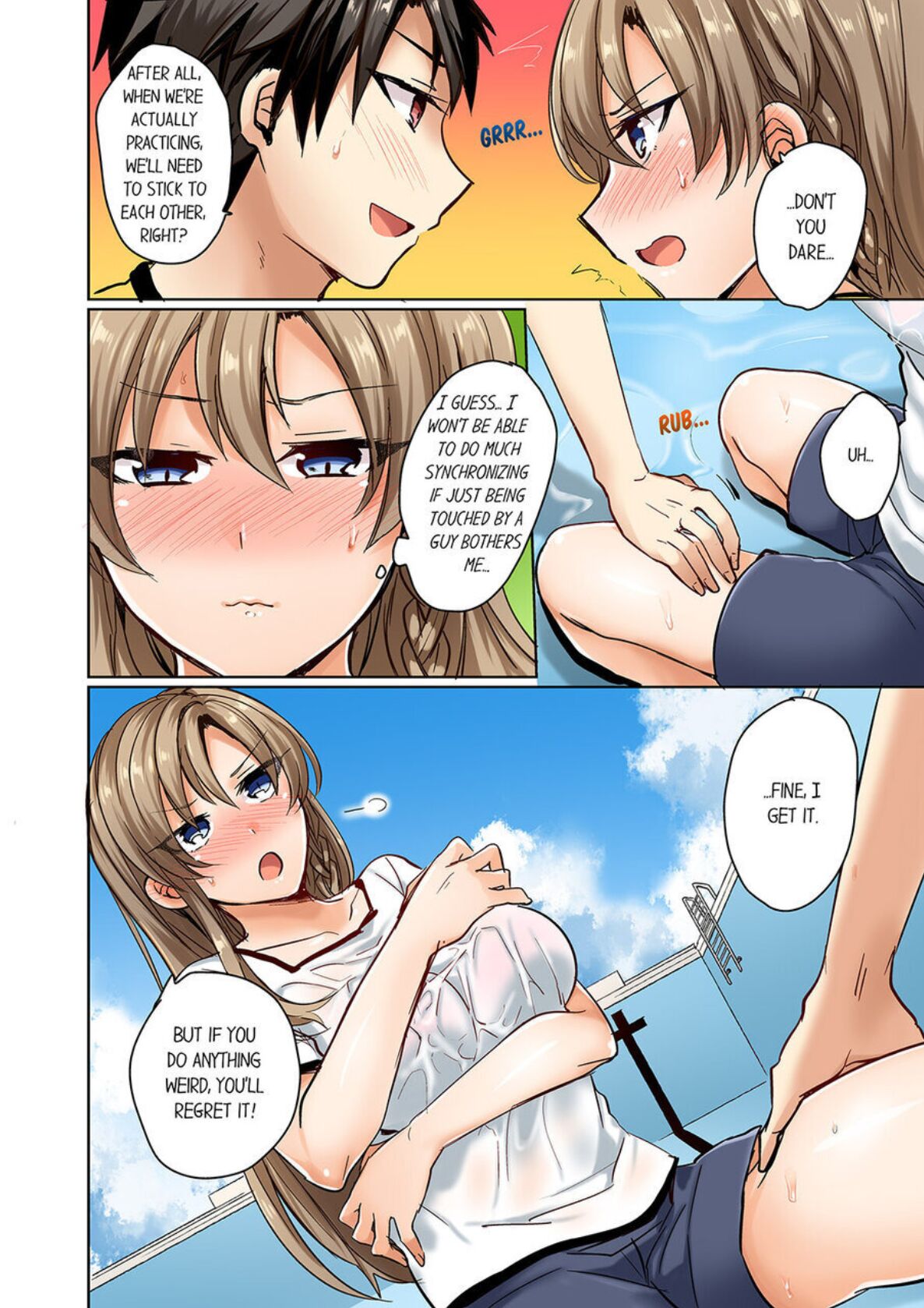 Mizugi ga Zurete... Haitteru! ~Porori ja Sumanai Danjo Kongou Synchro-bu~ 1 - My Swimsuit Slipped... And it went in!? A Mixed Synchronized Swimming Club with More Than Just Nip Slips in Store! ~ 1 page 10 full