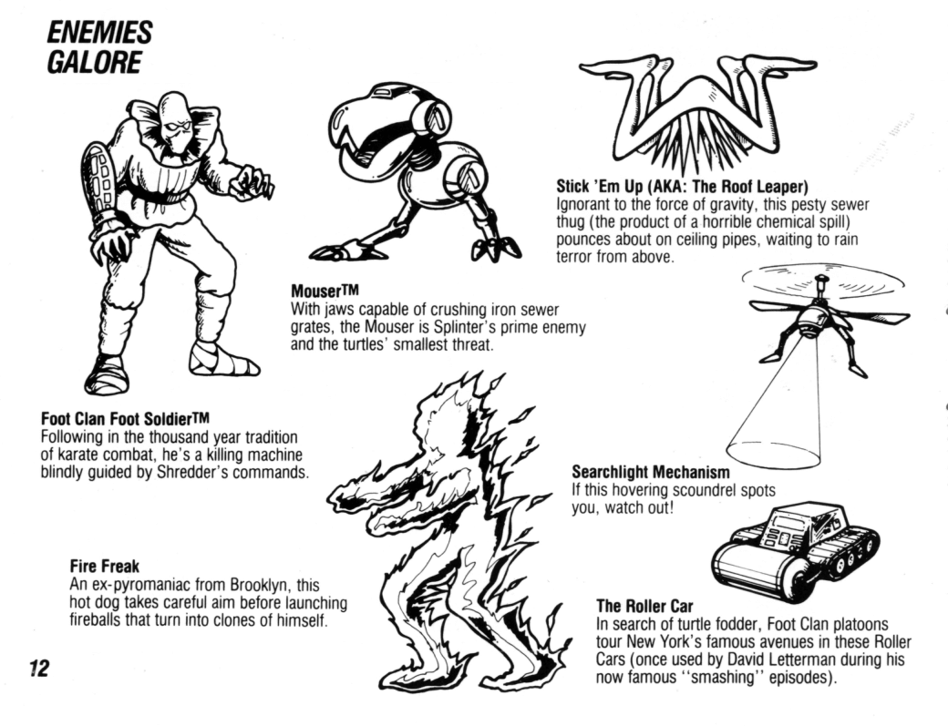 NES TMNT Manual page 12 full