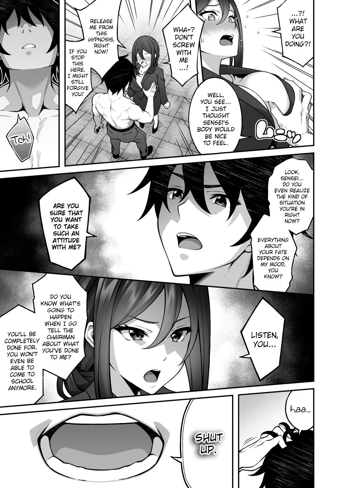Saimin Gakuen 3 Saiminjutsu de Takabishana Onna Kyoushi o Te ni Ireta Ore | Hypnotism School 3: Thanks to Hypnotism, I Had the High and Mighty Female Teacher in the Palm of My Hands page 12 full