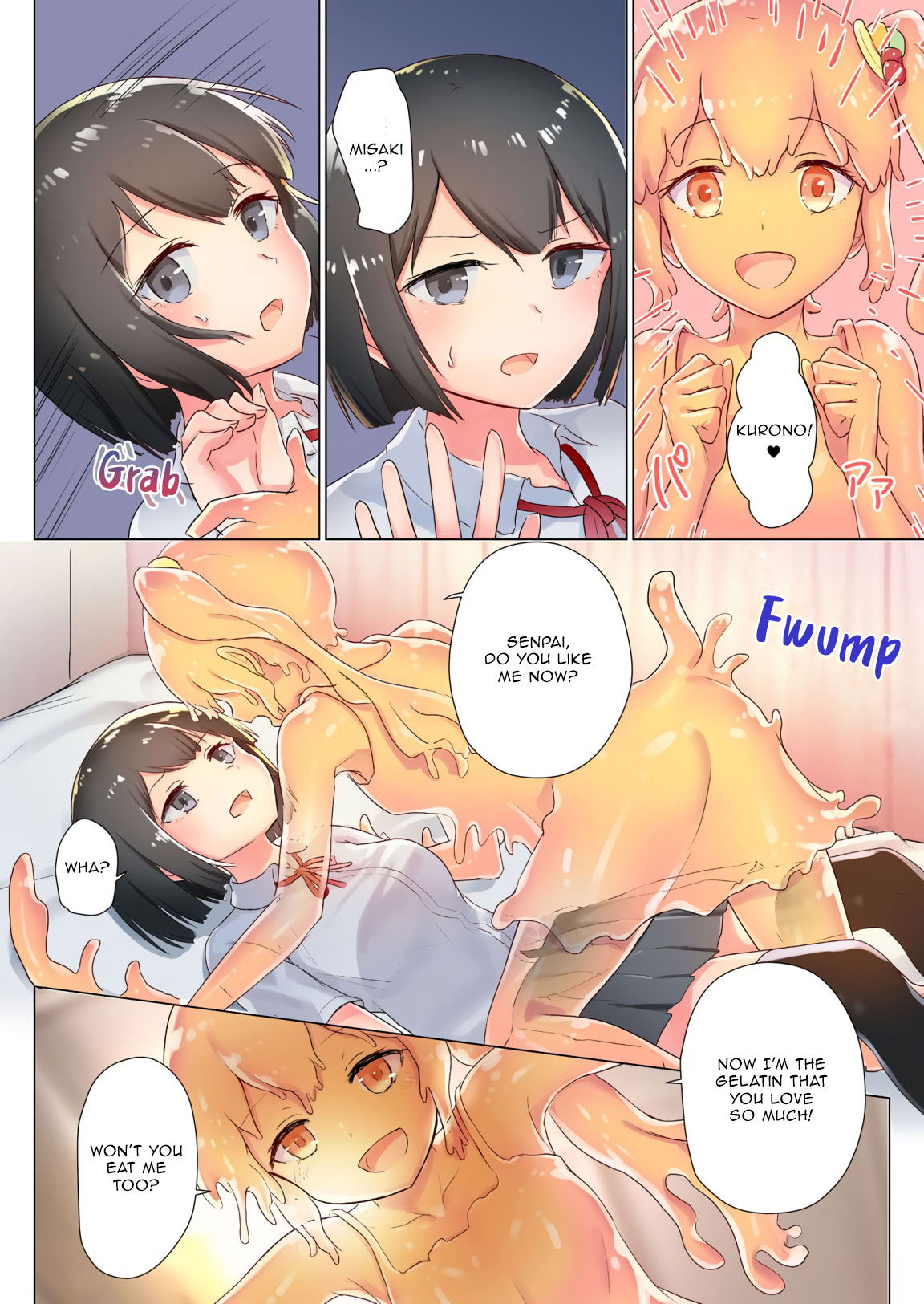 Senpai, Watashi o Tabete kudasai ~Jelly-ka Shoujo to Toromitsu Ecchi~  | Eat me, Senpai! ~The Gelatin Girl and the Thick, Lewd Nectar~ page 11 full