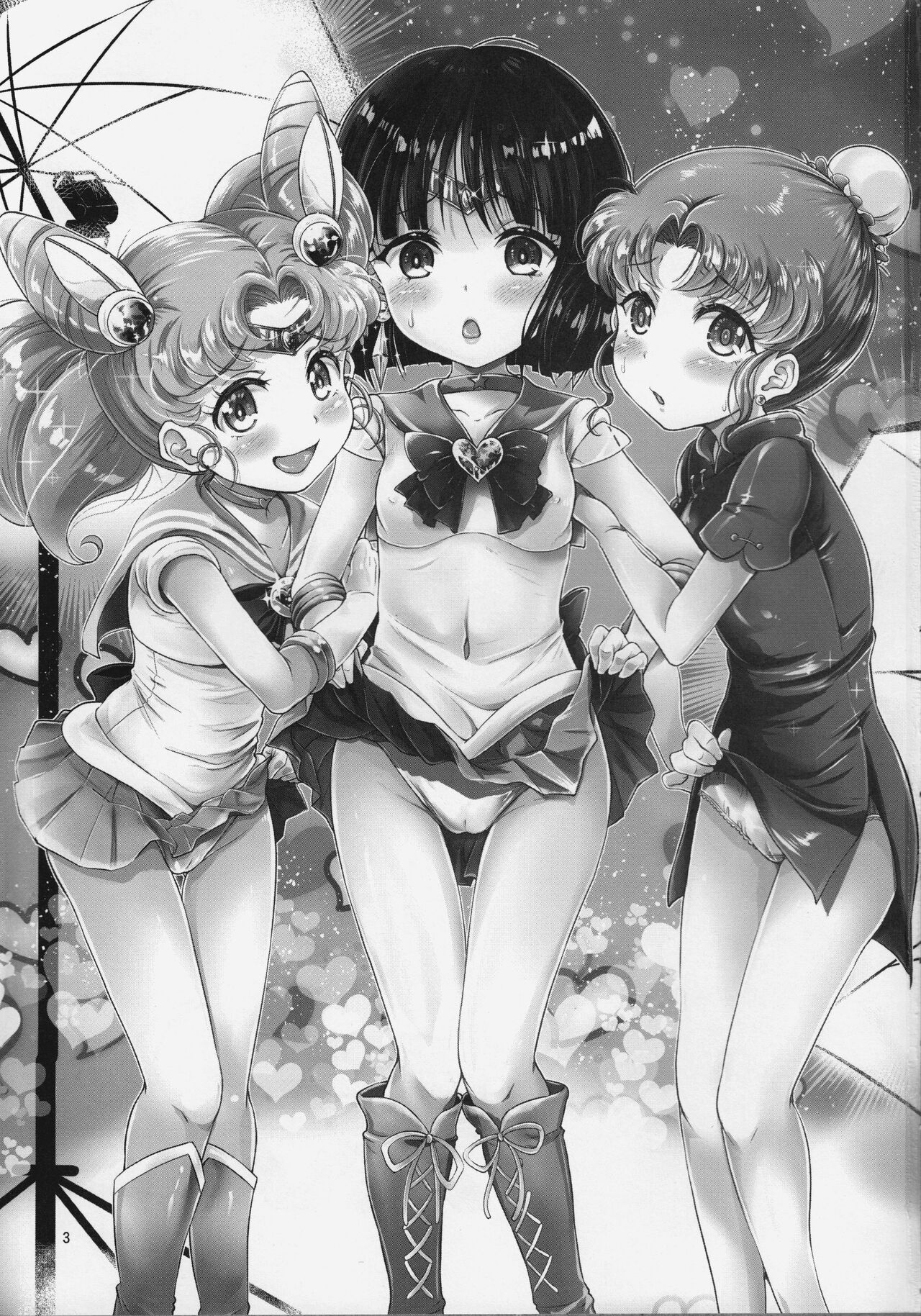 Sailor AV Kikaku ~JS 3-ningumi ni Shutsuen Koushou!! Classmate no Me no Mae de Gachinko Kozukuri SEX!?~ page 2 full
