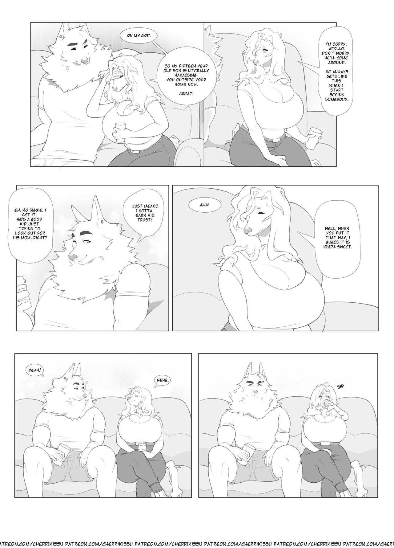 Cherrikissu - Mabel and Apollo comic page 6 full