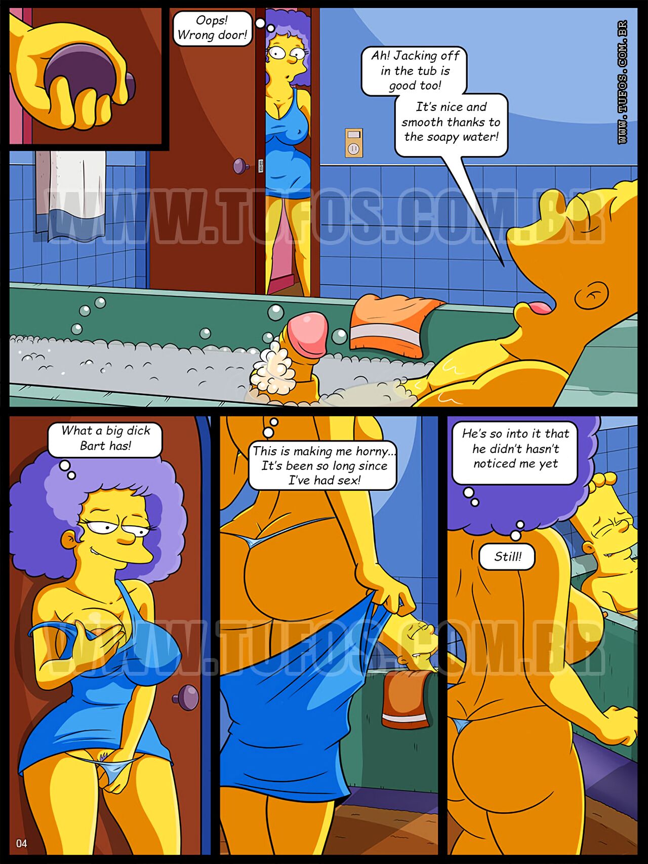 In the Bath with the Aunts - The Simpsons page 4 full