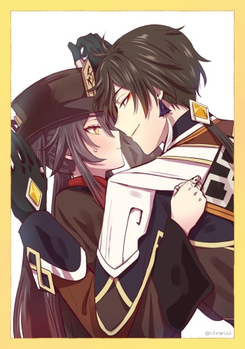 [stewsui] Zhongli x Hu Tao love story hentai doujinshi (Genshin Impact) [Japanese] cover