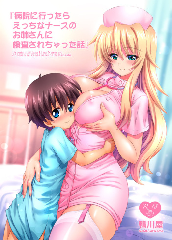 [Kamogawaya (Kamogawa Tanuki)] Byouin ni Ittara Ecchi na Nurse no Onee-san ni Kensa sarechatta Hanashi [Digital] cover