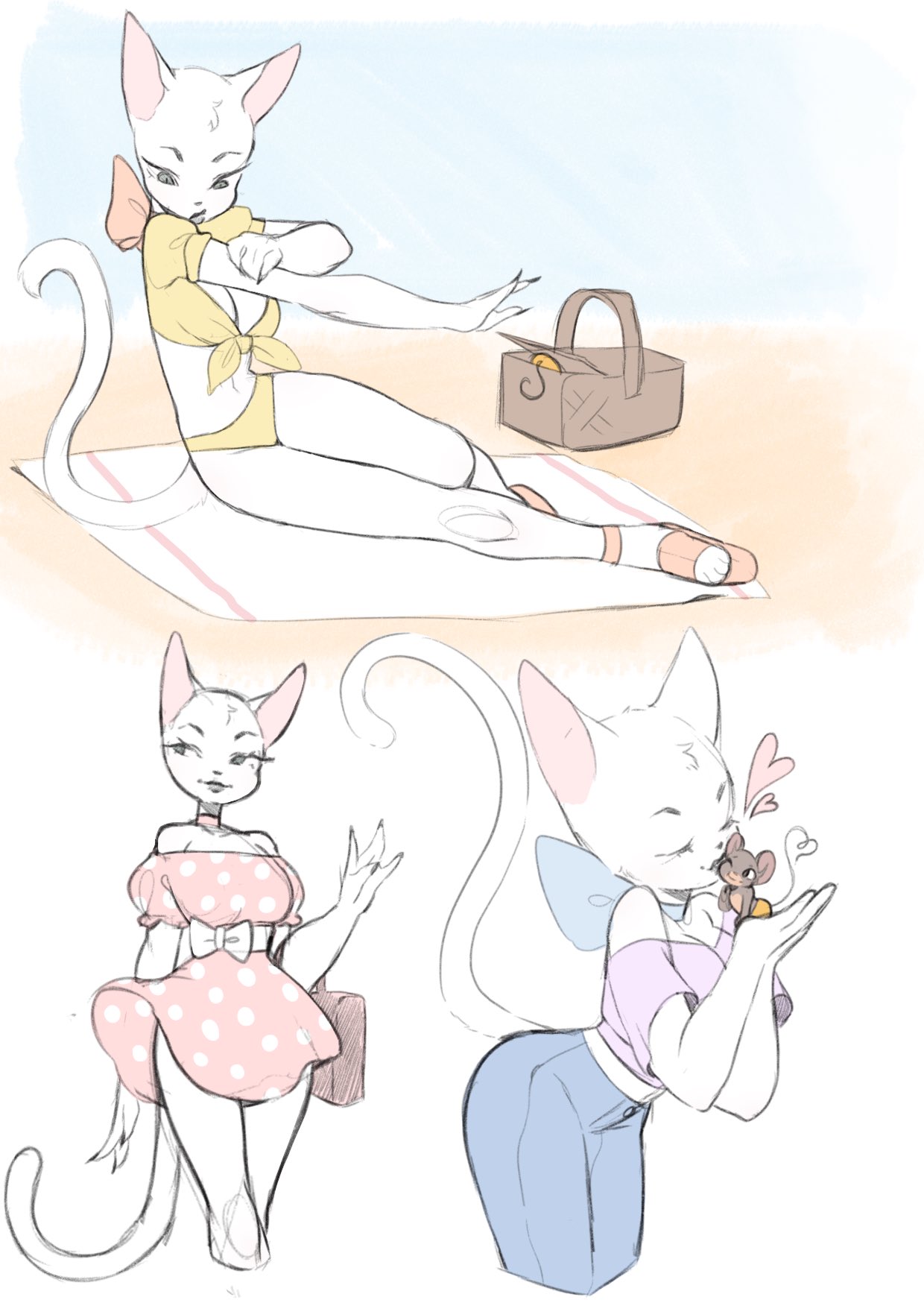 Toodles Galore  - 1947 Salt Water Tabby - Yellow Swimsuit page 7 full