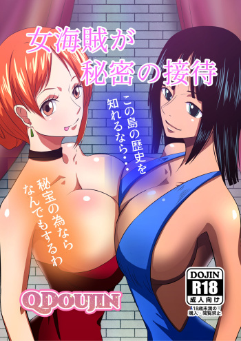 [Q Doujin] Onna Kaizoku ga Himitsu no Settai (One Piece) cover