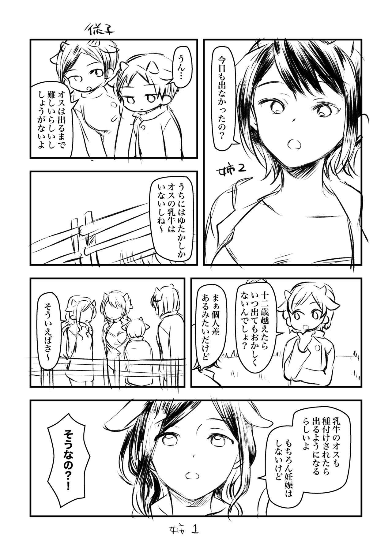 Nyuugyuu Dakedo Ochichi no Denai Boku ga Tanetsuke Koubi Shite Morau Hanashi page 4 full