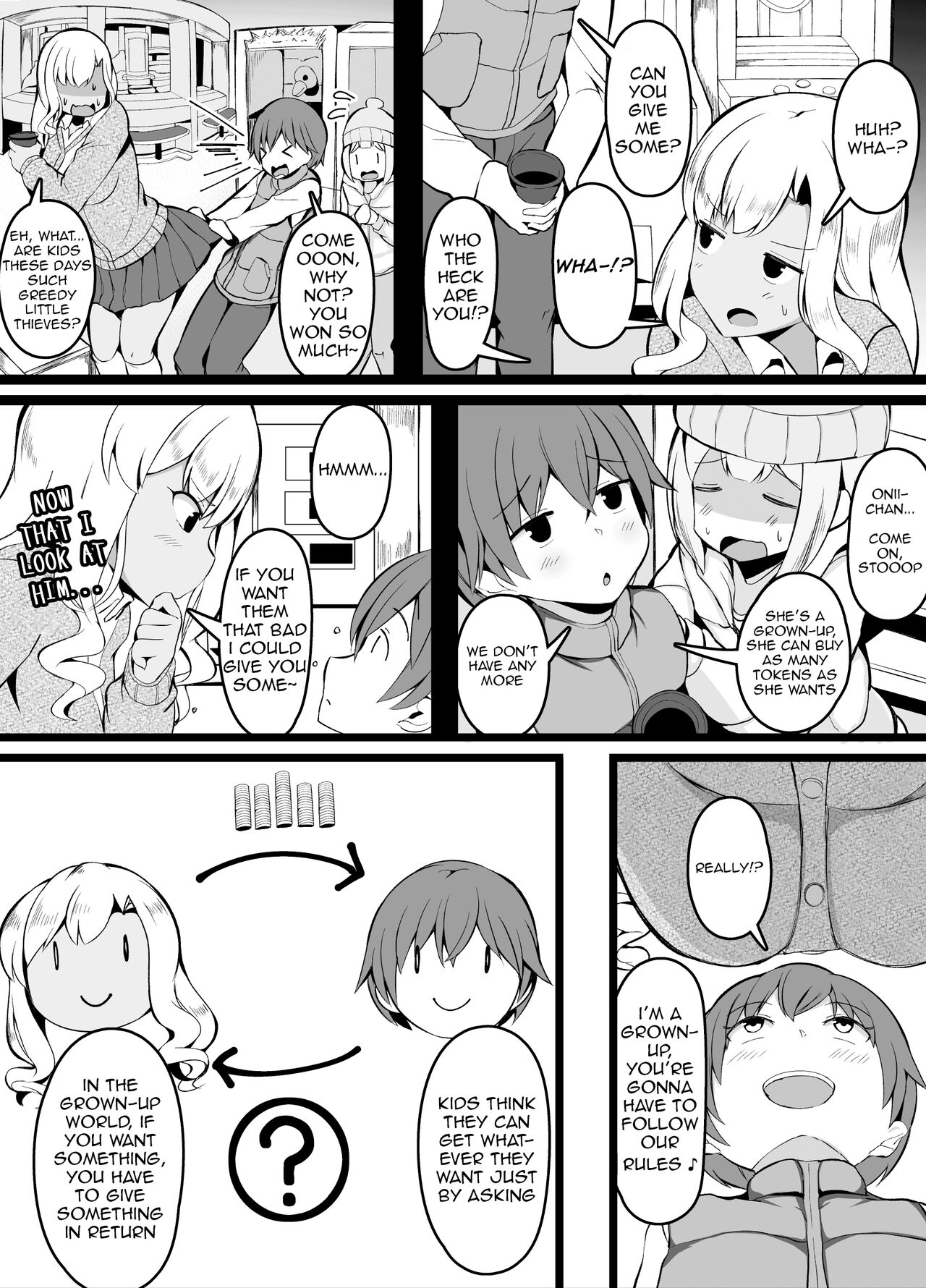 Medal Game de Ooatari shitara Shota ni Karamareta no de Otona no Taiou o shite Ageru JK | Highschooler Hits a Jackpot at the Arcade, Gets Tangled Up With a Shota and Treats Him Like a Grown Up page 3 full