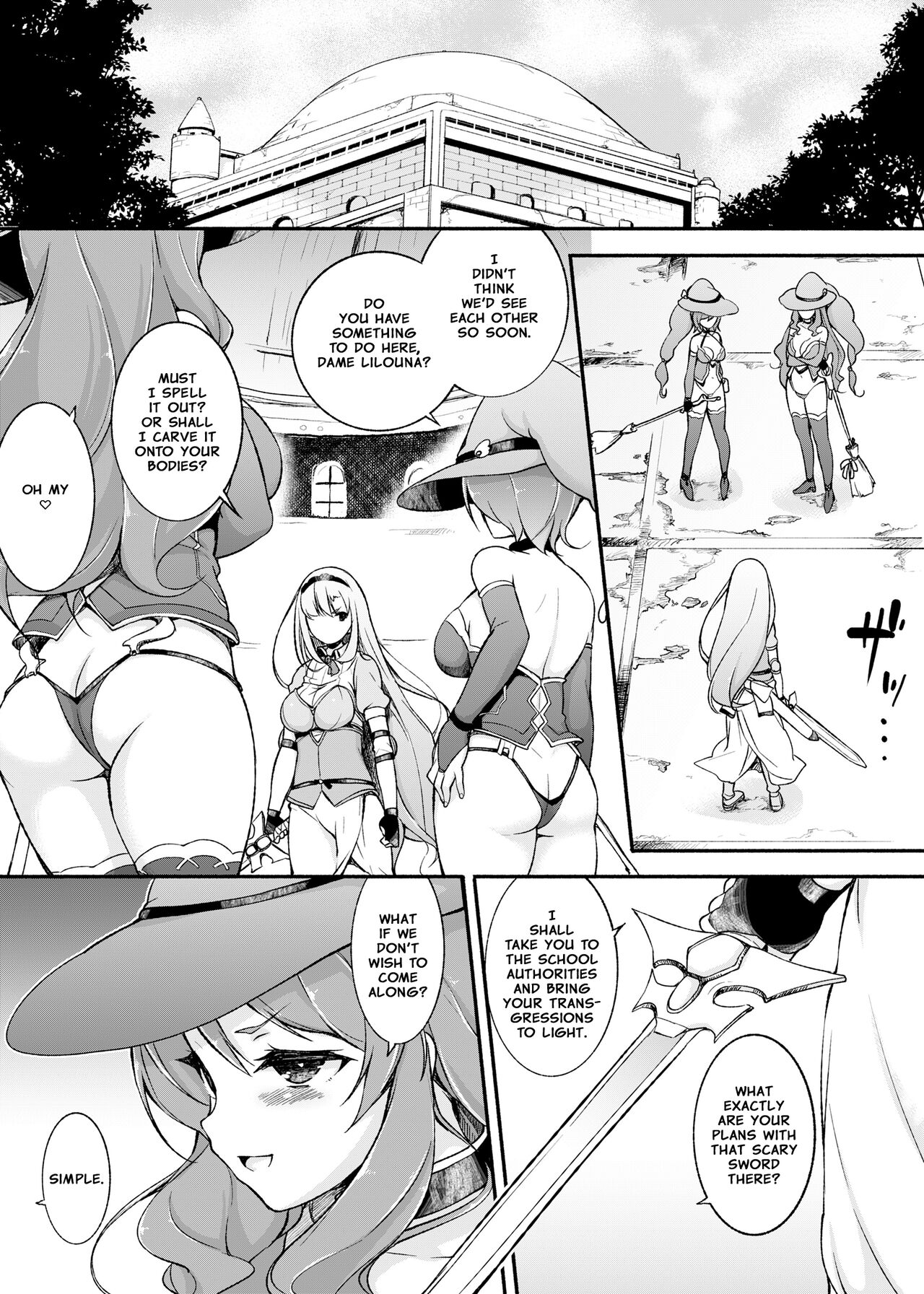 Onna Kishi Sei Ruruna ~Kishi Mahou Gakuen Intan~ | Maiden Knight Lilouna ~The Degenerate Knight-Mage Academy Feud~ page 9 full
